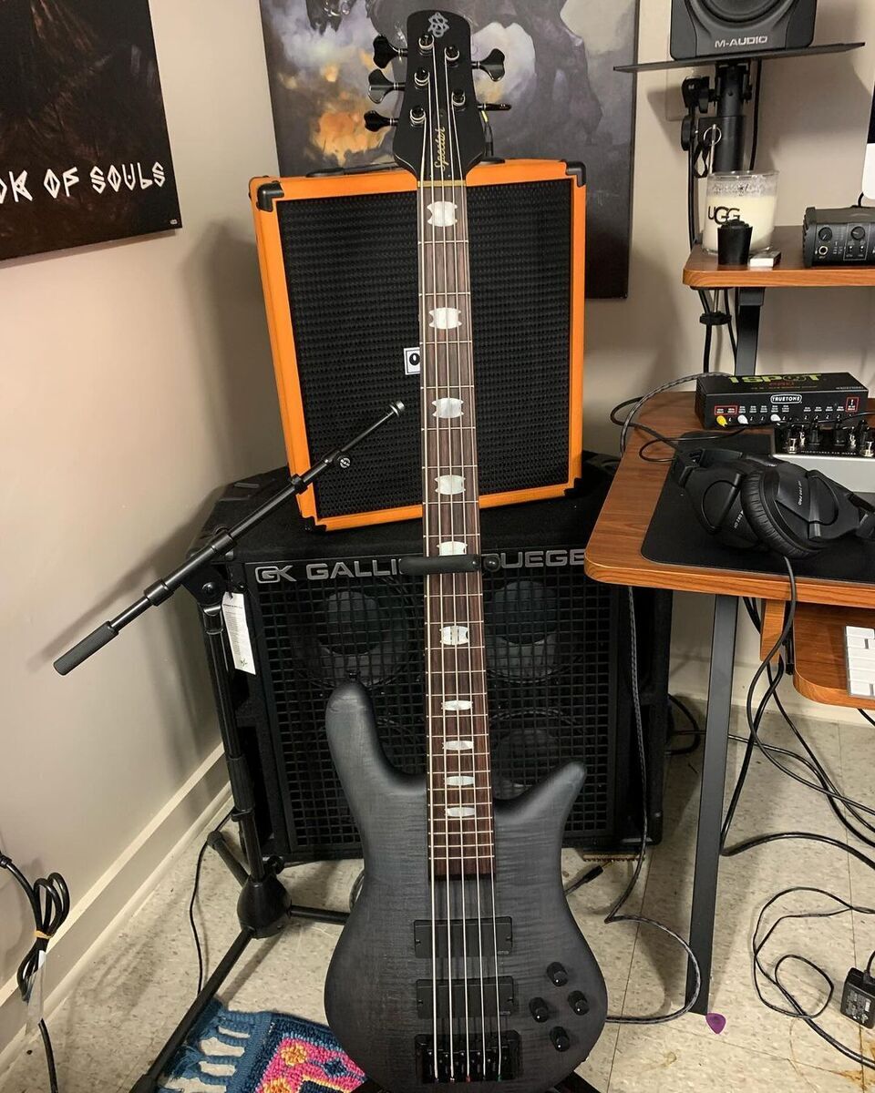 Metal Studio Setup by maidenvt featuring Spector Euro 5LX, Orange Crush Bass 50 1x12, and Gallien-Krueger 410RBH 800W 4x10 Bass Cab with Horn