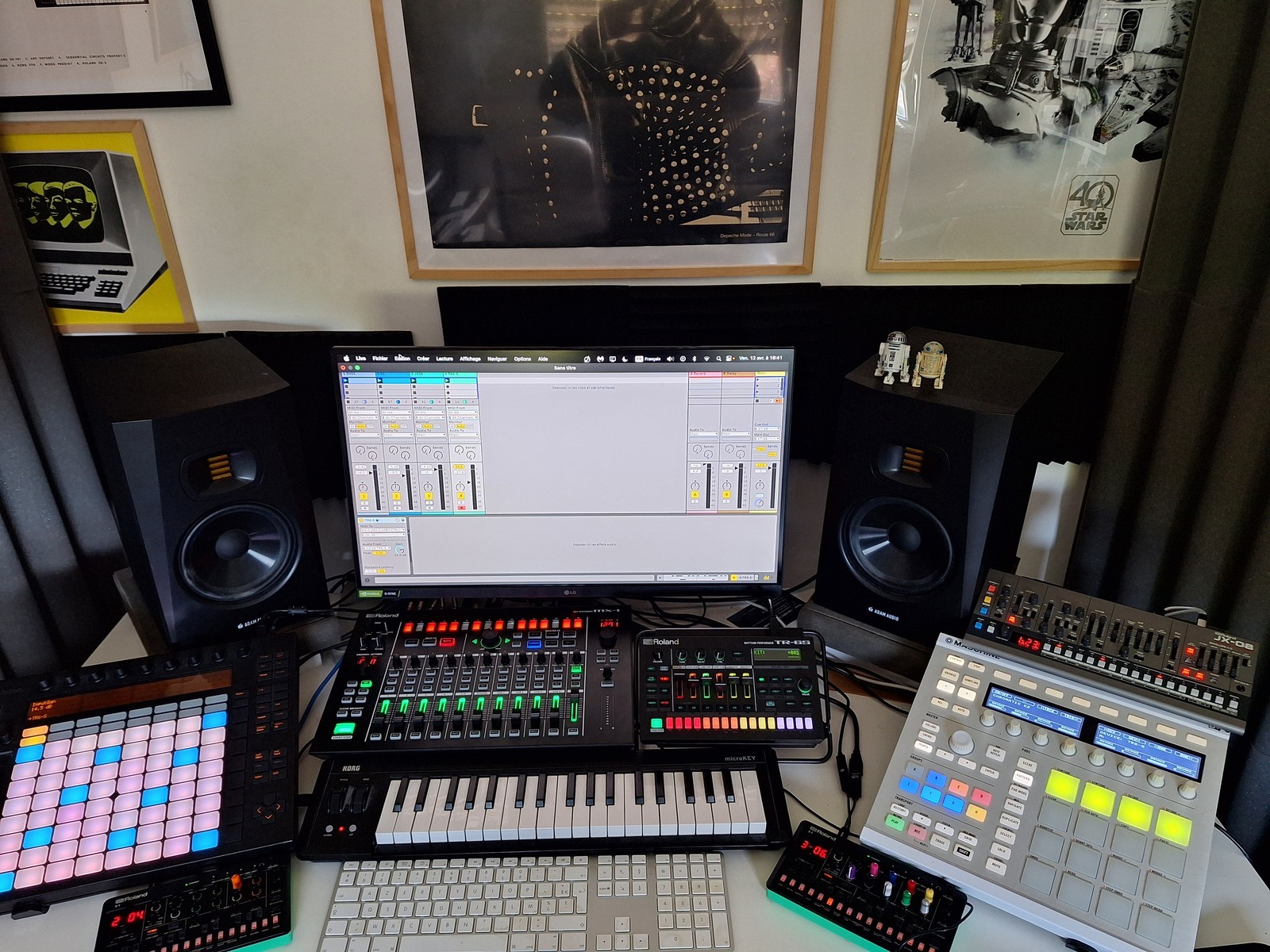 Electronic Studio Setup by commuter featuring Roland AIRA MX-1, Roland Aira Compact S-1 Tweak Synth, and Roland TR-6S Rhythm Performer and 5 more pieces of gear