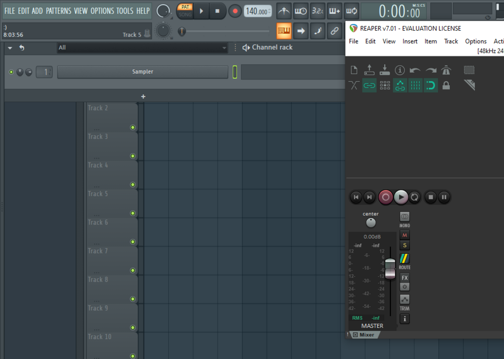Electronic Studio Setup by jakeainthere featuring Image-Line FL Studio and Cockos REAPER