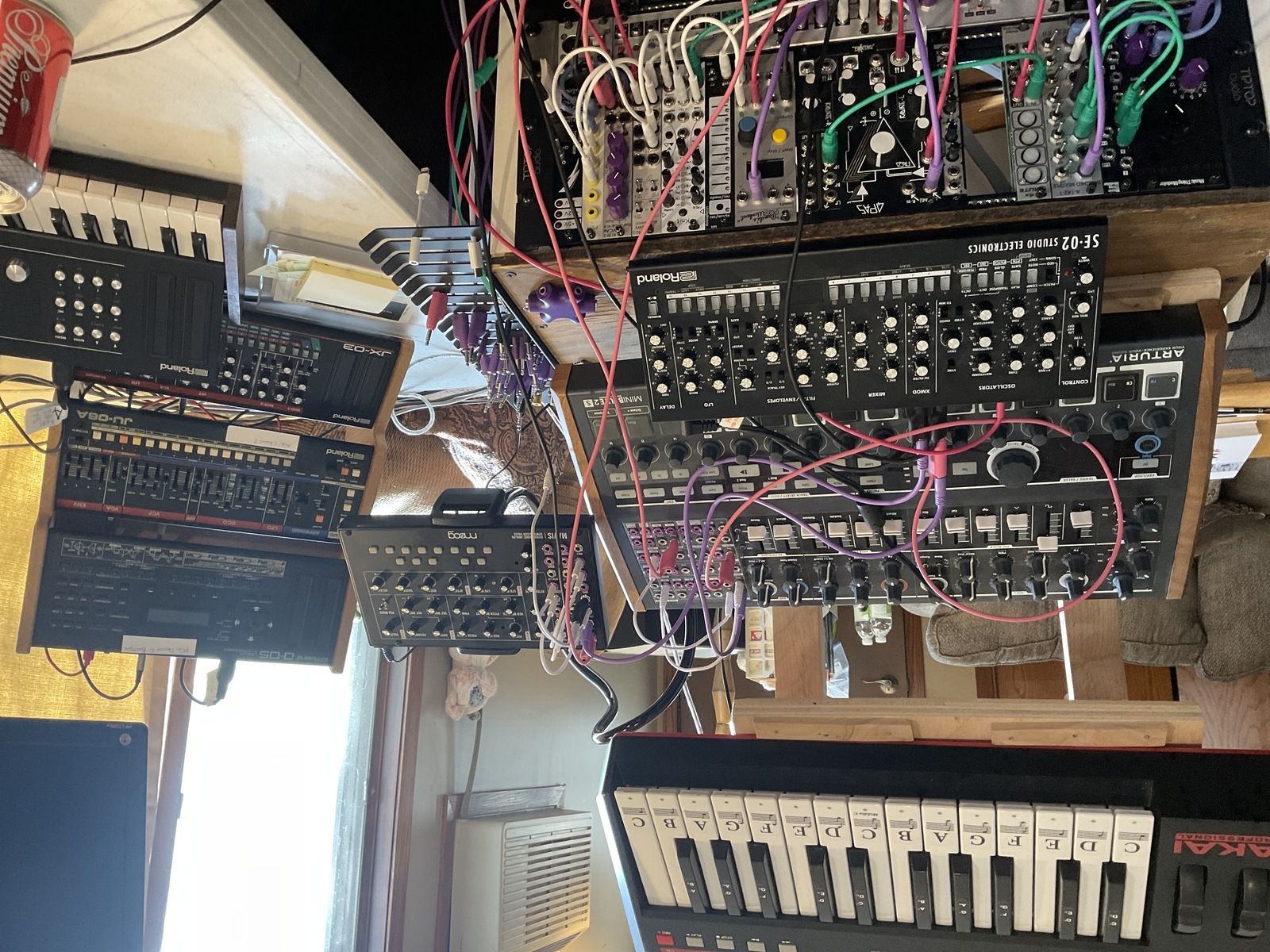 Electronic Studio Setup by zeph featuring Roland SE-02, Arturia Minibrute 2S, and Moog Mavis and 2 more pieces of gear