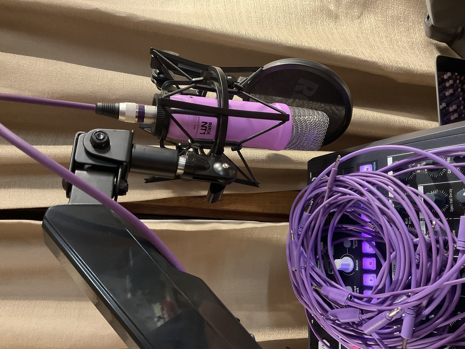 Studio Setup by zeph featuring Rode NT1 5th Generation Condenser Microphone with SM6 Shockmount and Pop Filter