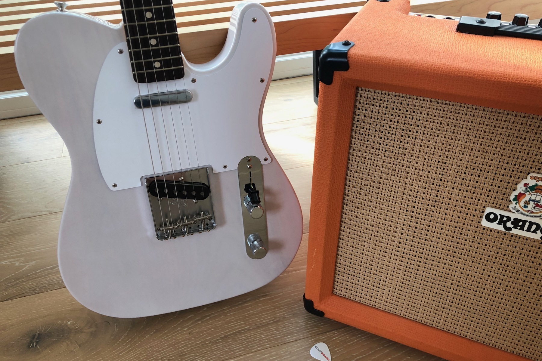Orange Amp Rig by equipboard featuring Fender Jimmy Page Mirror Telecaster and Orange Amplifiers CR30R Crush 30 Watt Combo Amp