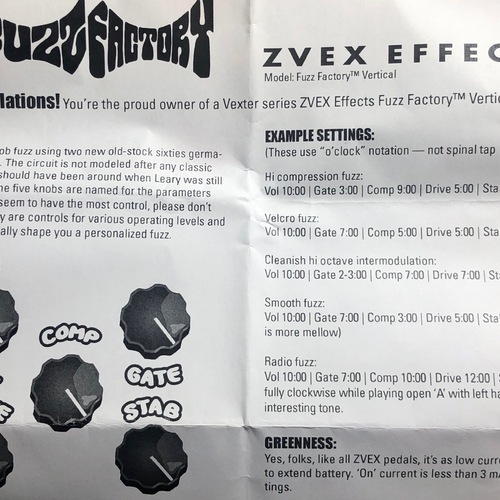 Photo of ZVEX Fuzz Factory Vertical in a closeup