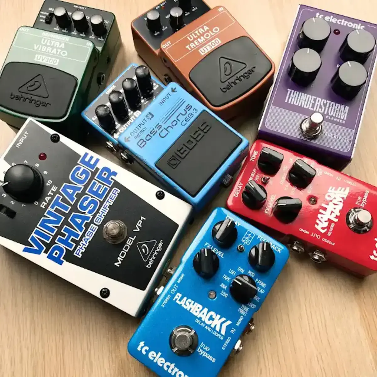 TC Electronic Pedalboard by alex_coma86 featuring Behringer VP1 Vintage Phaser, Behringer UV300 Ultra Vibrato, and Behringer UT300 Ultra Tremolo and 4 more pieces of gear