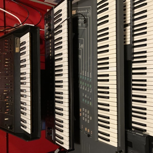 Photo of Korg DSS-1 and more gear in a synths
