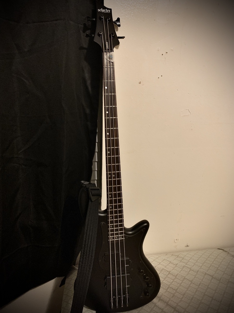 Music Gear Setup by _calebrarends145_ featuring Schecter Stiletto Stealth 4