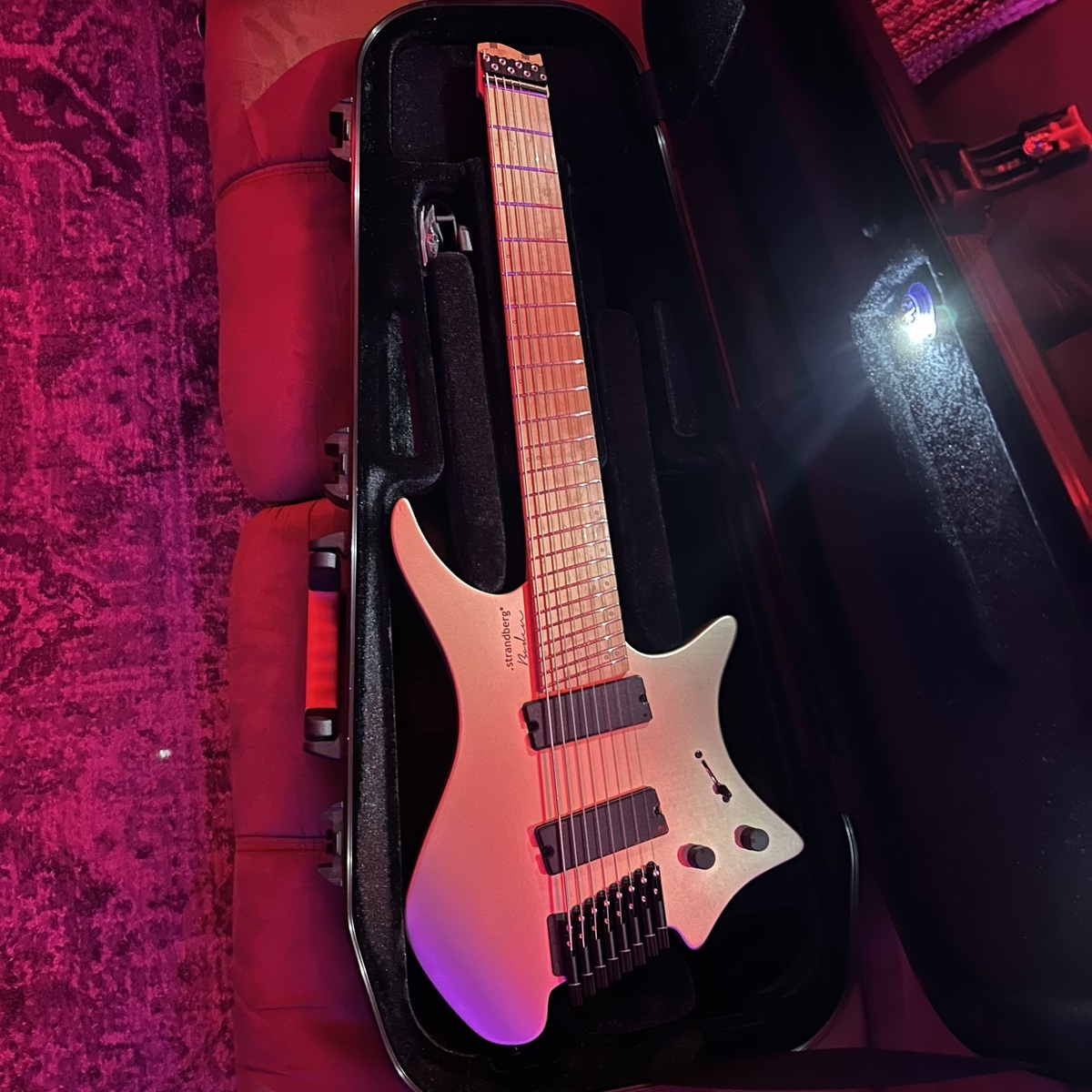 .strandberg* Live Rig by perfectcandor featuring .strandberg* Boden RESQ:D S8 and Gator TSA/ATA Molded Headless Electric Guitar Case