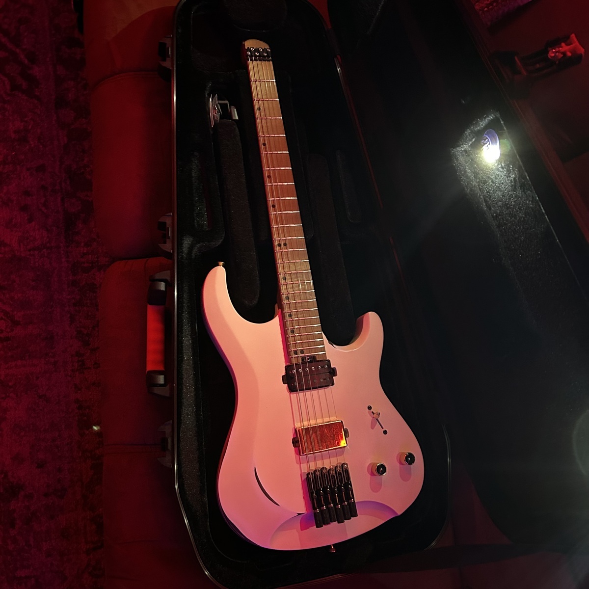 Harley Benton Live Rig by perfectcandor featuring Harley Benton  Dullahan-FT 24 Roasted and Gator TSA/ATA Molded Headless Electric Guitar Case