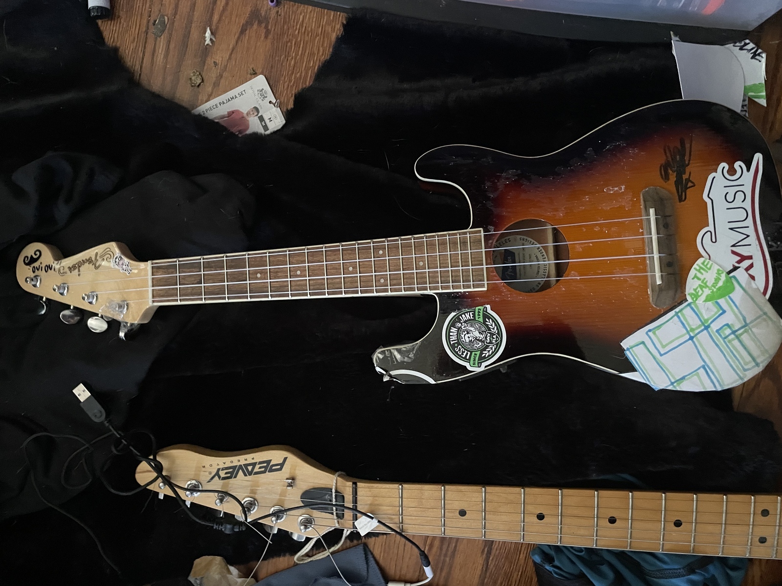 Music Gear Setup by therebelliousrockerzzz featuring Fender Fullerton Stratocaster Uke
