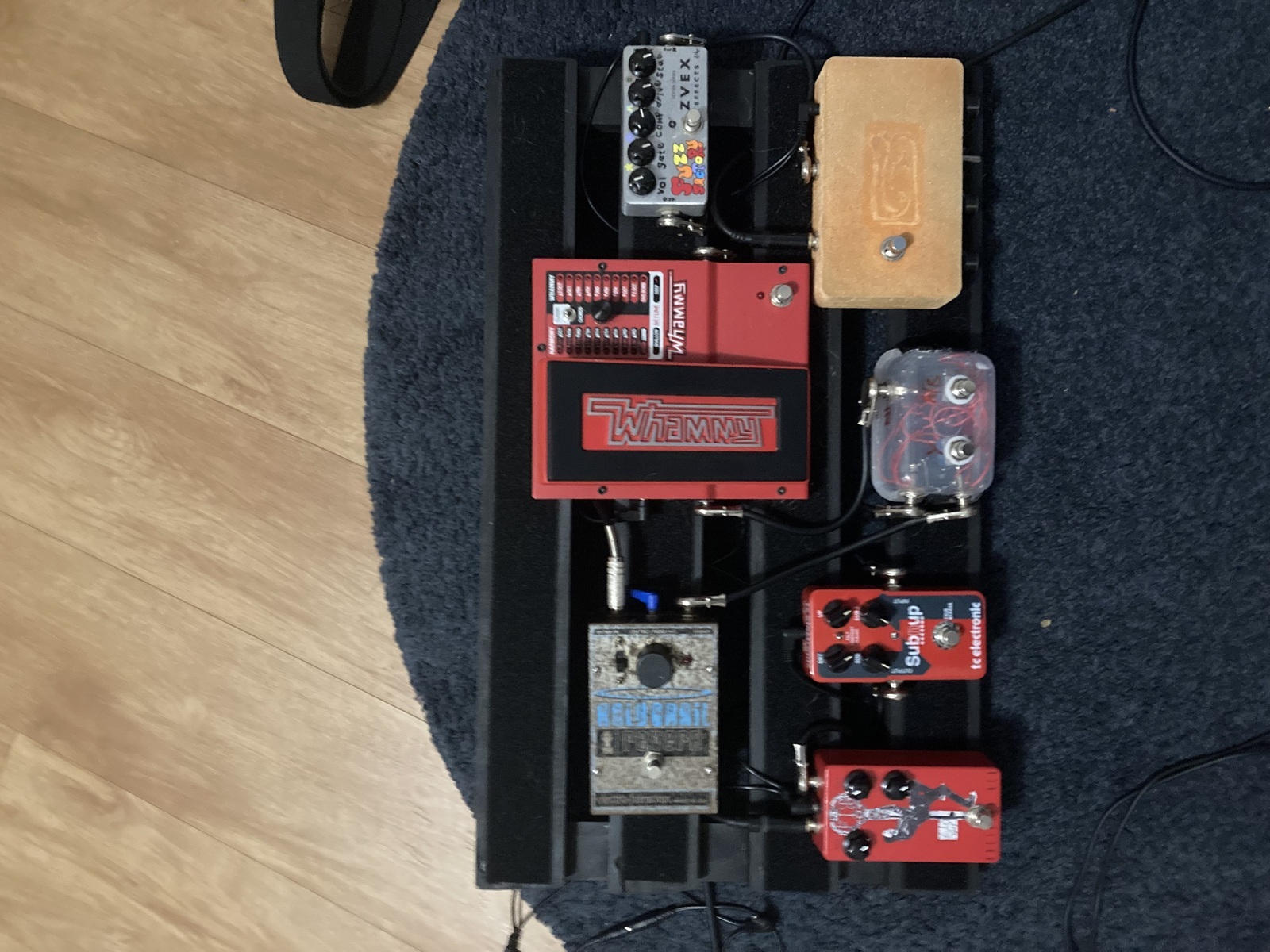 Pedalboard by ttelecaster featuring Warm Audio Foxy Tone Box, ZVEX Vexter Series Fuzz Factory, and DigiTech WH-5 Whammy V and 3 more pieces of gear