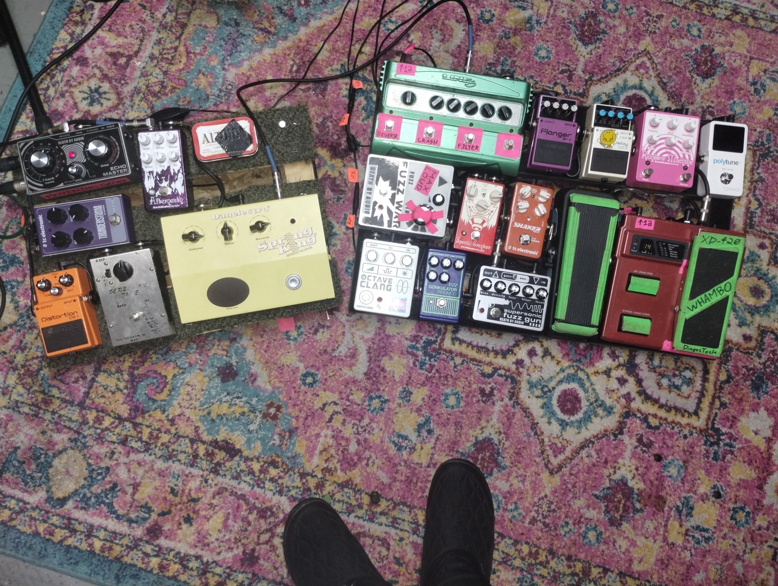 Pedalboard by supersonic_fuzz_cvnt featuring TC Electronic PolyTune 3, Death By Audio Supersonic Fuzz Gun, and DigiTech XP-100 Whammy-Wah and 17 more pieces of gear
