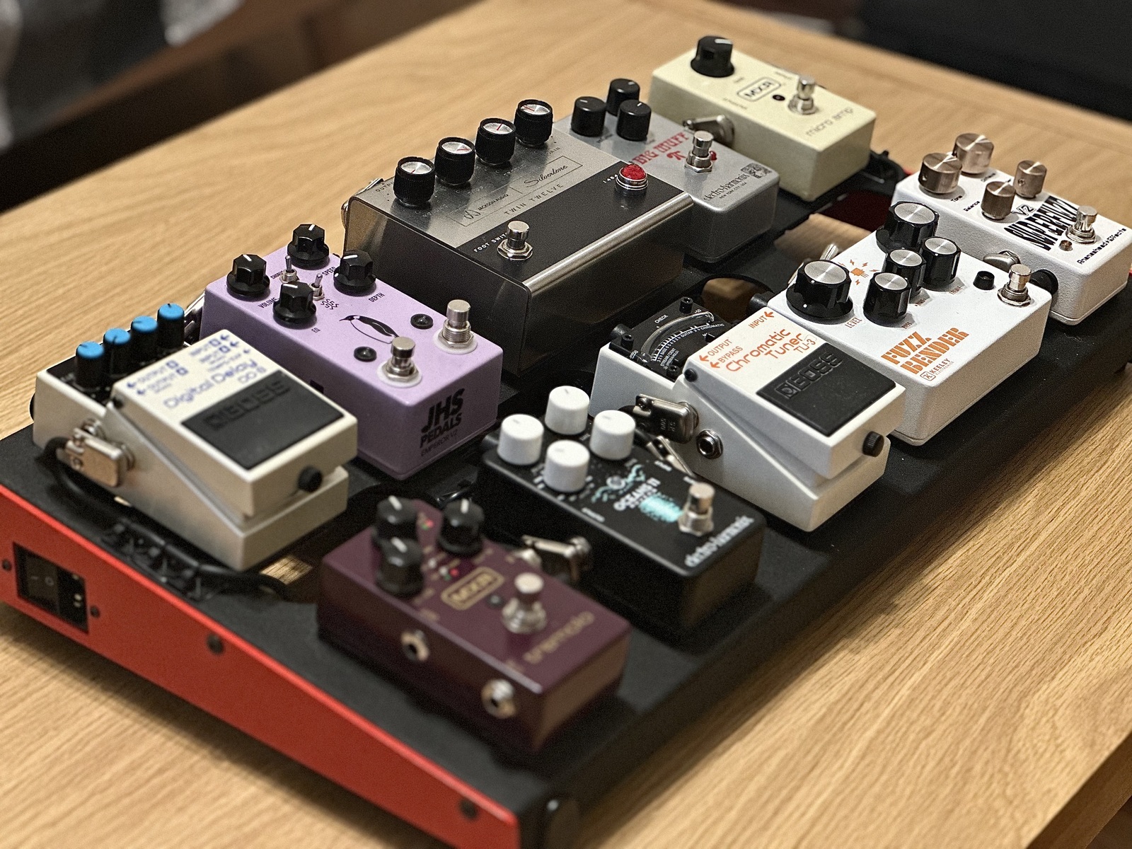 Pedalboard by bohdankurch featuring Ananashead V2 Superfuzz, Keeley Fuzz Bender, and Boss TU-3 Chromatic Tuner and 7 more pieces of gear