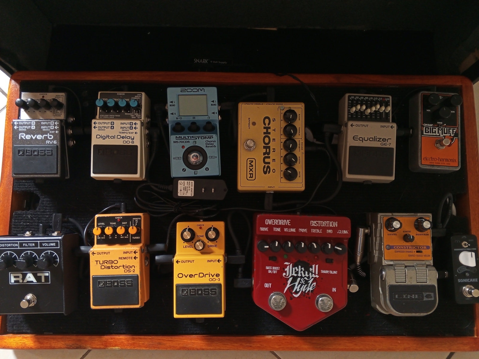 Boss Pedalboard by dogpool featuring Boss RV-6 Reverb, Boss DD-8 Digital Delay, and Zoom MS-70CDR MultiStomp and 9 more pieces of gear