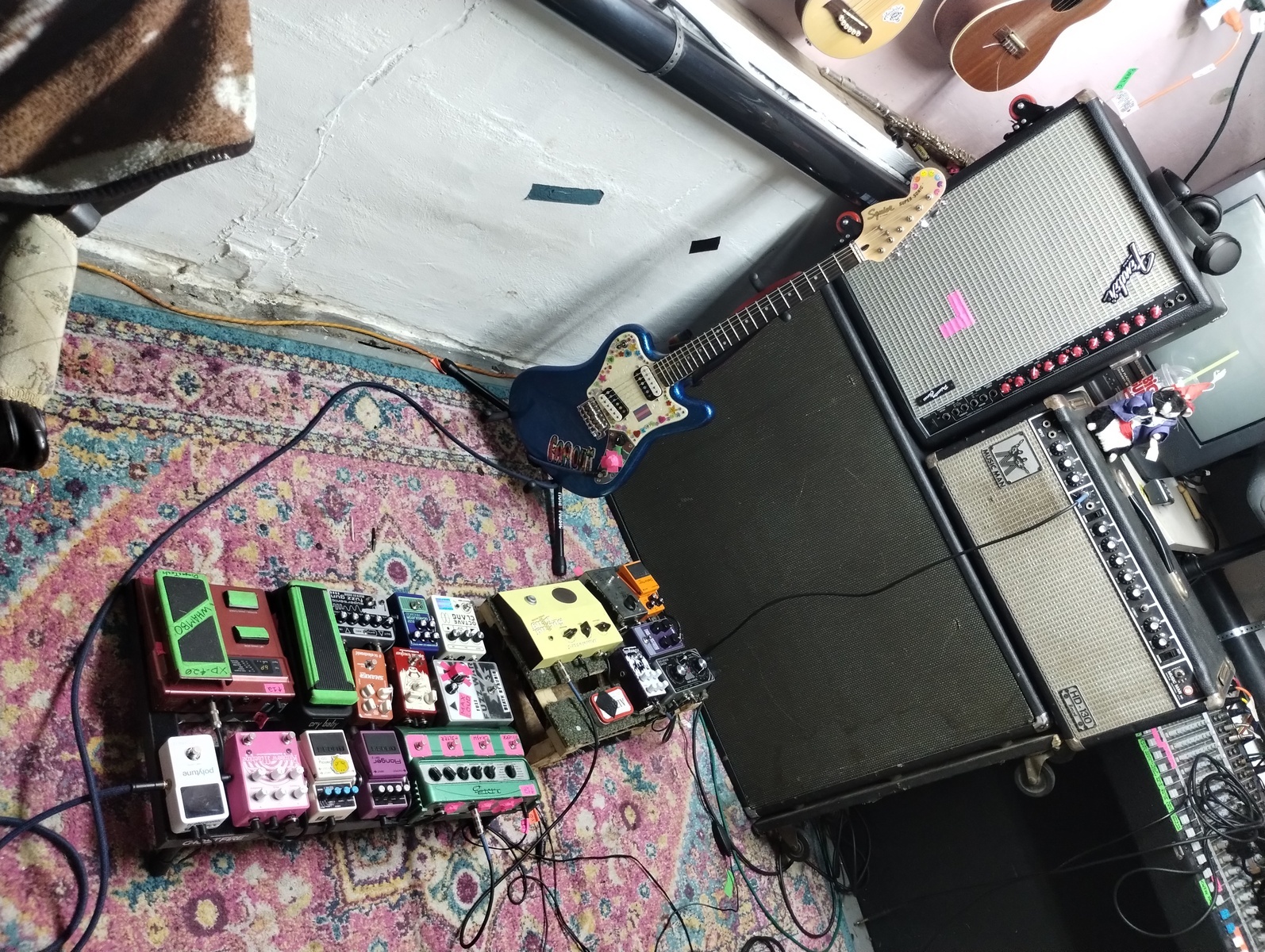 Pedalboard by supersonic_fuzz_cvnt featuring Squier 2021 Paranormal Series Super-Sonic, TC Electronic PolyTune 3, and Death By Audio Supersonic Fuzz Gun and 21 more pieces of gear