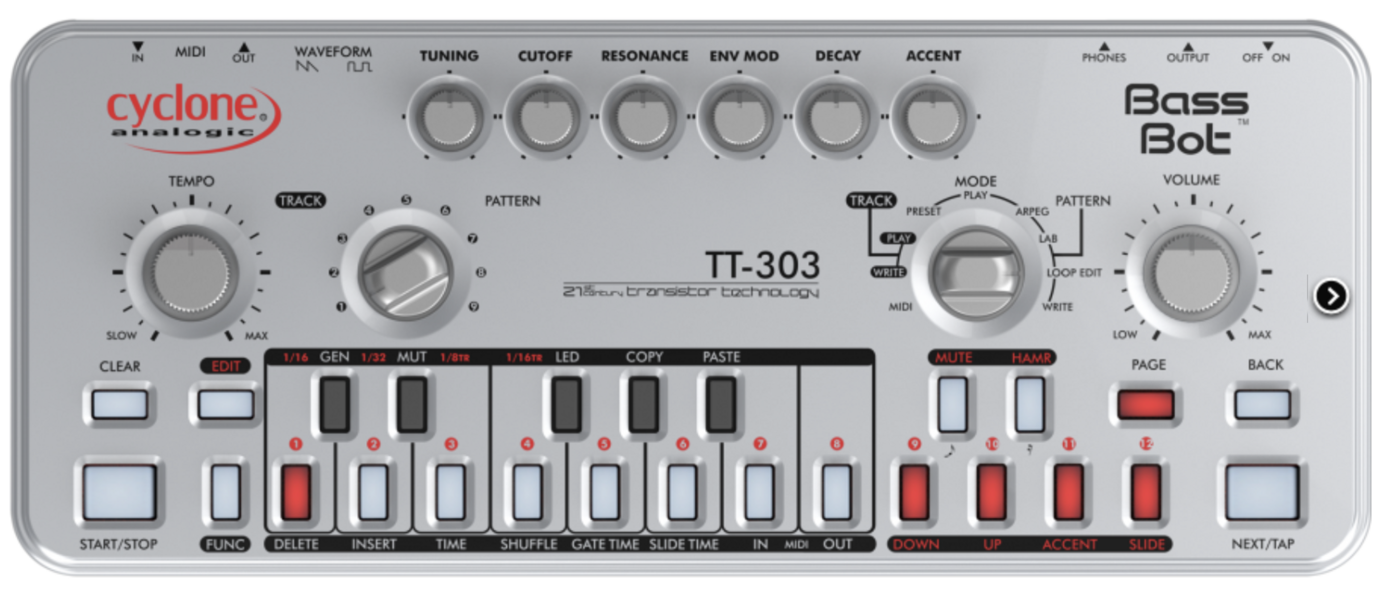 Drum Kit by the_dude_56220 featuring Cyclone Analogic Bass Bot TT-303 v2