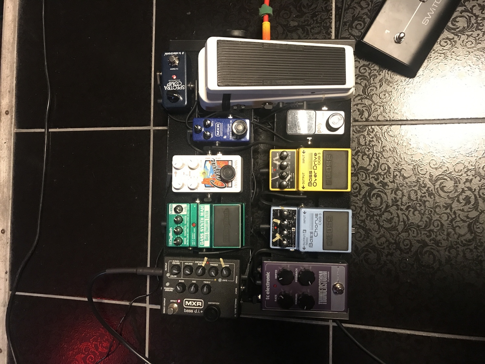 Metal Pedalboard by alex_coma86 featuring Dunlop Cry Baby 105Q Bass Wah, TC Electronic SpectraComp Bass Compressor, and MXR M80 Bass DI+ and 8 more pieces of gear