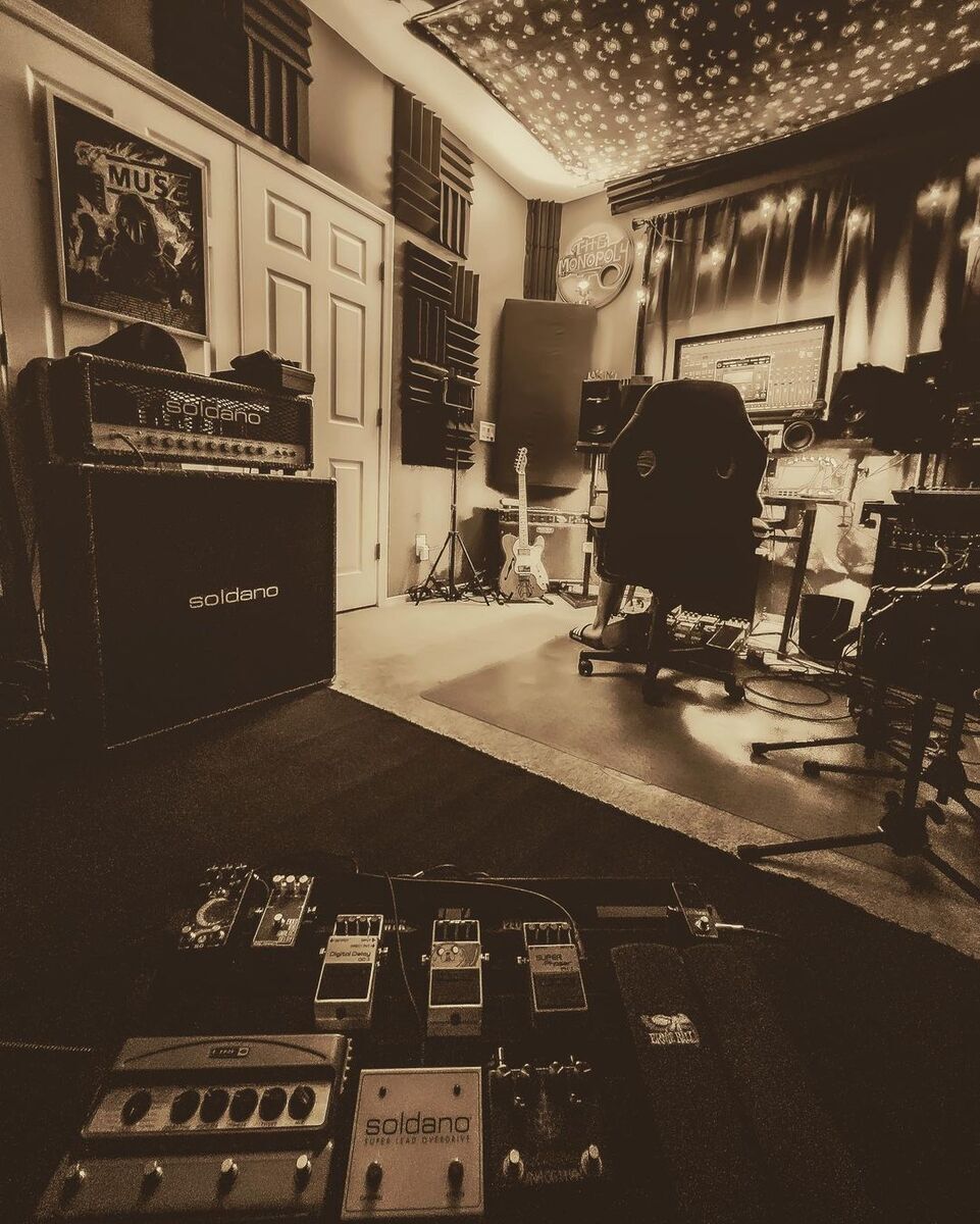Pedalboard by joey_zendejas featuring Soldano SLO 100 100-Watt Tube Guitar Amplifier, Soldano 4x12'' Classic Straight Cab, and Line 6 DL4 Delay Modeler and 10 more pieces of gear