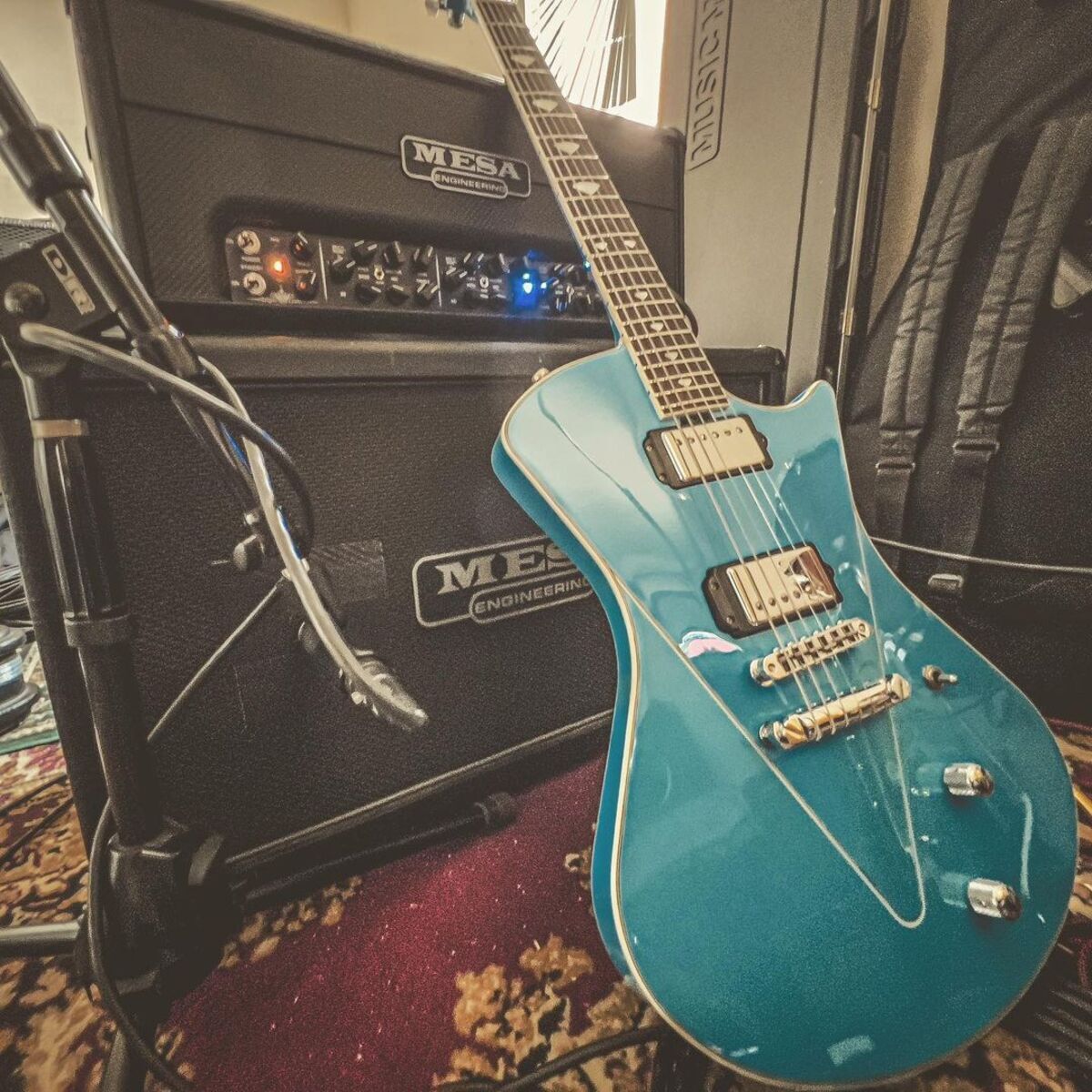 Mesa/Boogie Amp Rig by joey_zendejas featuring Mesa/Boogie  Triple Crown TC-100 Guitar Amp Head, Mesa/Boogie 2x12 Rectifier Compact Guitar Extension Cabinet, and Ernie Ball Music Man Armada and 1 more piece of gear