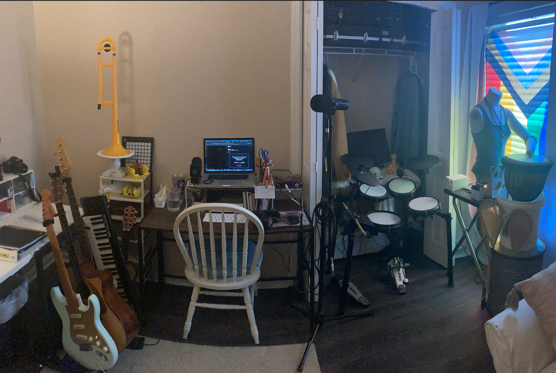 Drum Kit by ttinari featuring Jiggs pBone, Shure SM7dB, and lewitt LCT 441 FLEX Large Diaphragm Condenser Microphone and 7 more pieces of gear