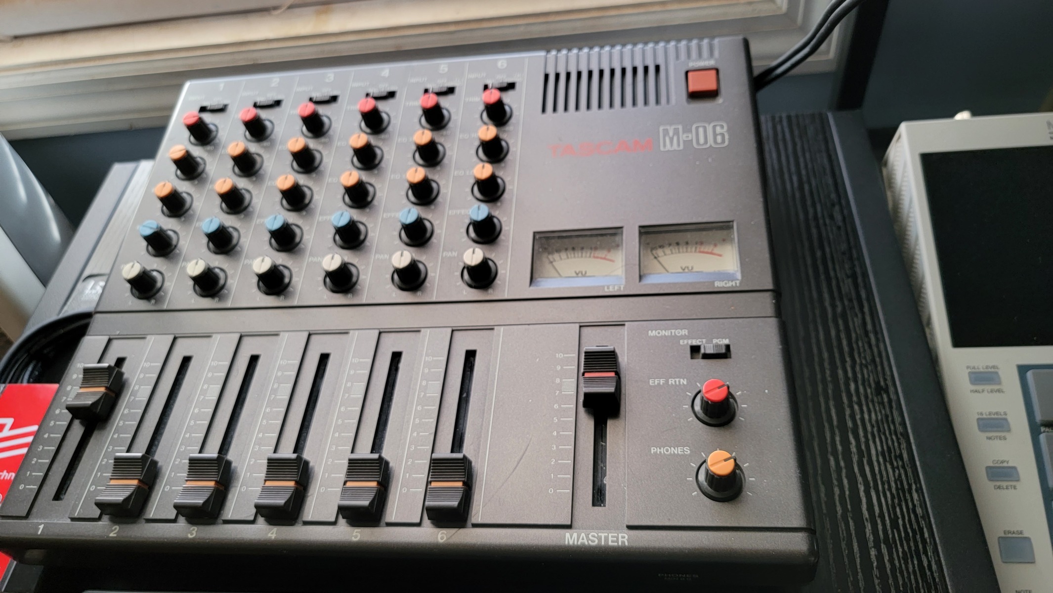 TASCAM Music Gear Setup by mellisonant_mike featuring Tascam M-06 and Akai MPC One Retro Edition