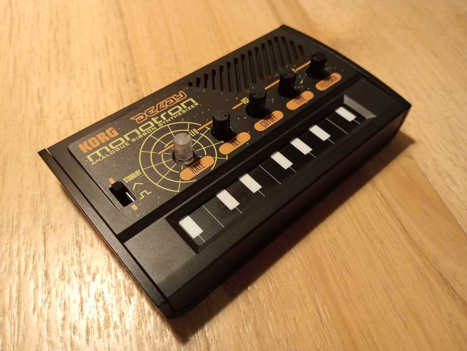 Electronic Studio Setup by artcloud featuring Korg Monotron DELAY Analog Ribbon Synthesizer