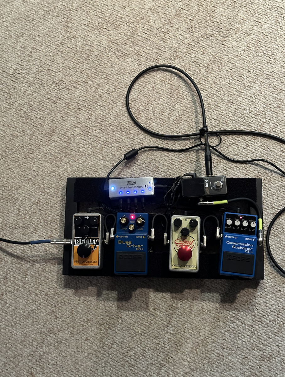 Pedalboard by naive_nature featuring Pedaltrain Metro 16, Boss CS-3 Compression Sustainer, and Electro-Harmonix Soul Food and 5 more pieces of gear