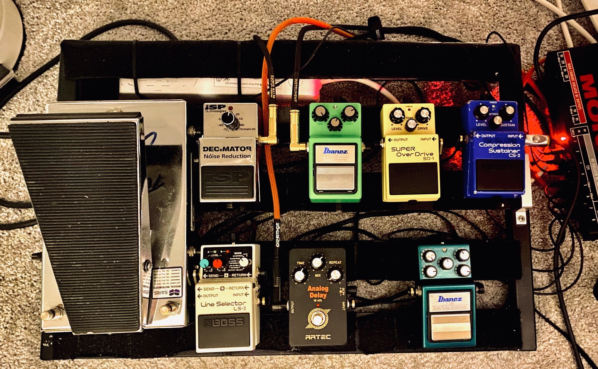 Metal Pedalboard by leonlundqvist featuring Boss CS-2 Compression Sustainer, Boss LS-2 Line Selector, and Boss SD-1 Super OverDrive and 5 more pieces of gear