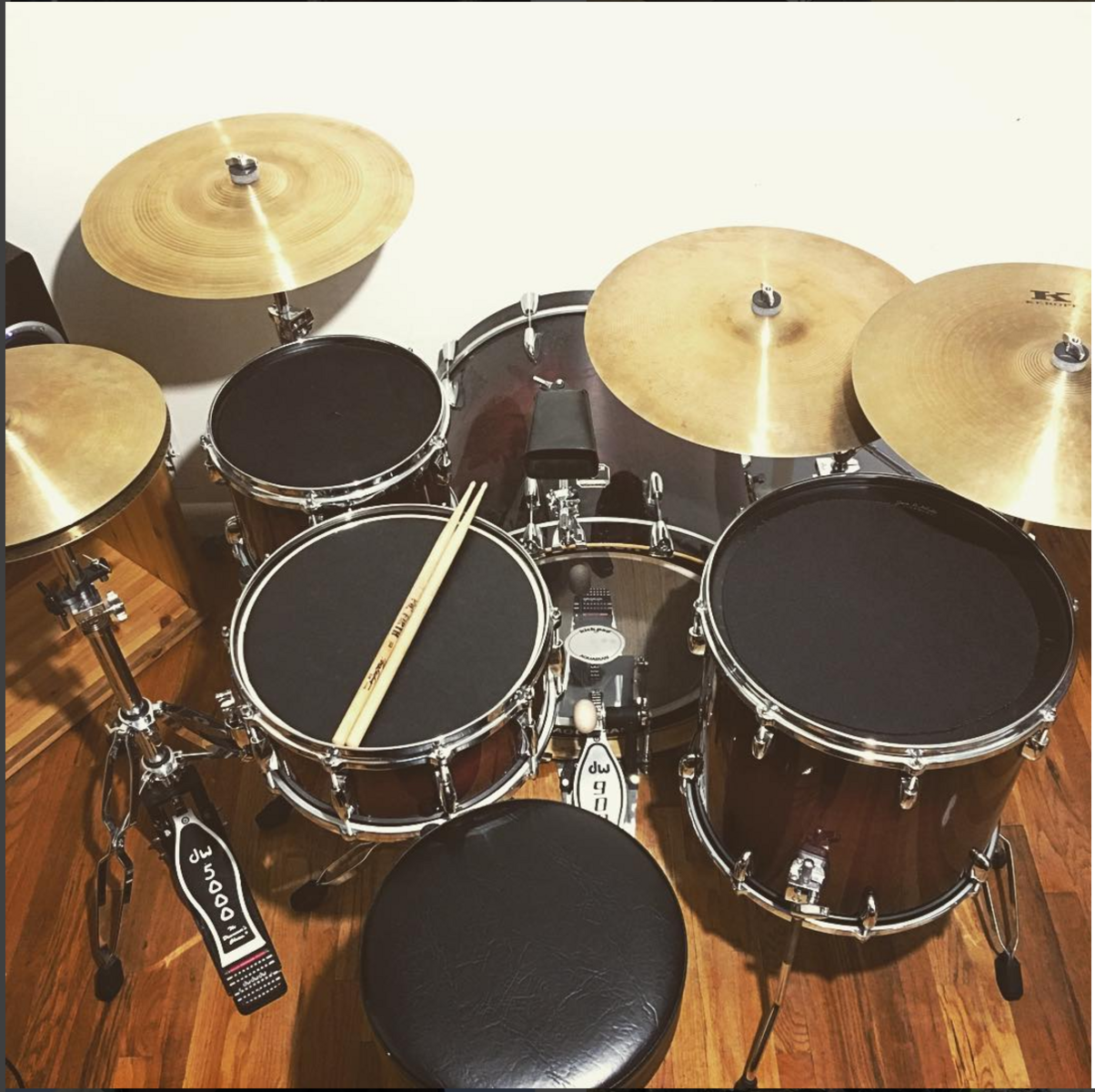 Metal Drum Kit by mikeyjoe featuring Gretsch Renown Maple Drumset, Zildjian 19" Kerope, and Paiste 19" Formula 602 Modern Essentials Crash and 2 more pieces of gear