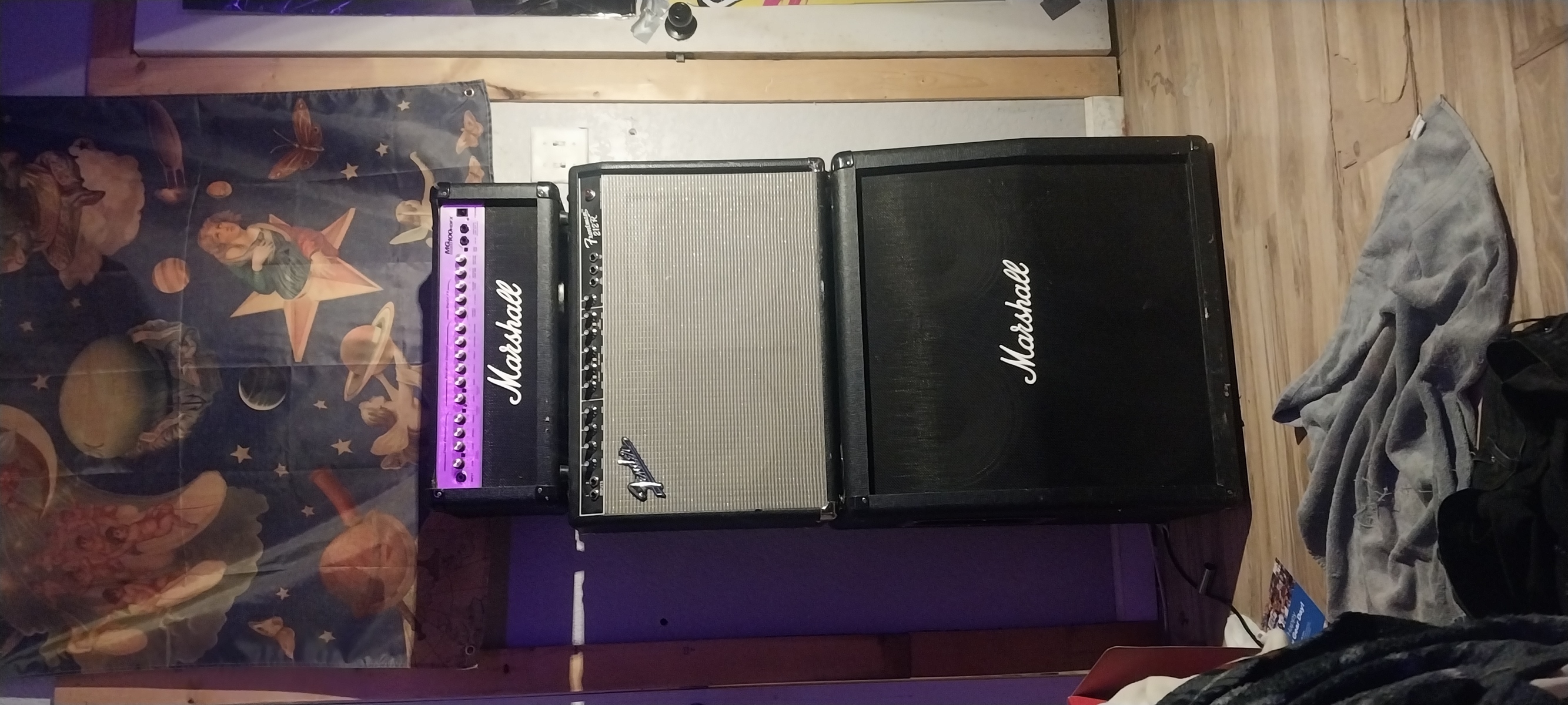 Jazz Amp Rig by mikey_shitgoose featuring Marshall MG Series 100HDFX Head, Marshall MG Cab, and Fender Frontman 212R 100-Watt 2x12-Inch Guitar Combo Amp
