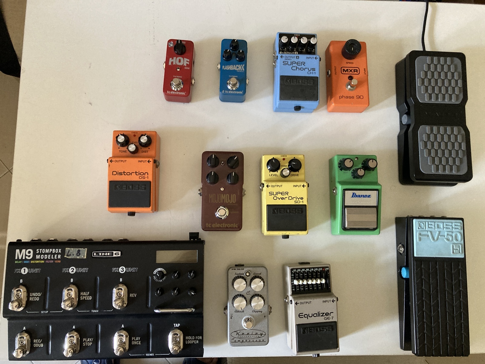Boss Pedalboard by alecani featuring Line 6 M9 Stompbox Modeler, Boss DS-1 Distortion, and Keeley C4 Compressor and 9 more pieces of gear
