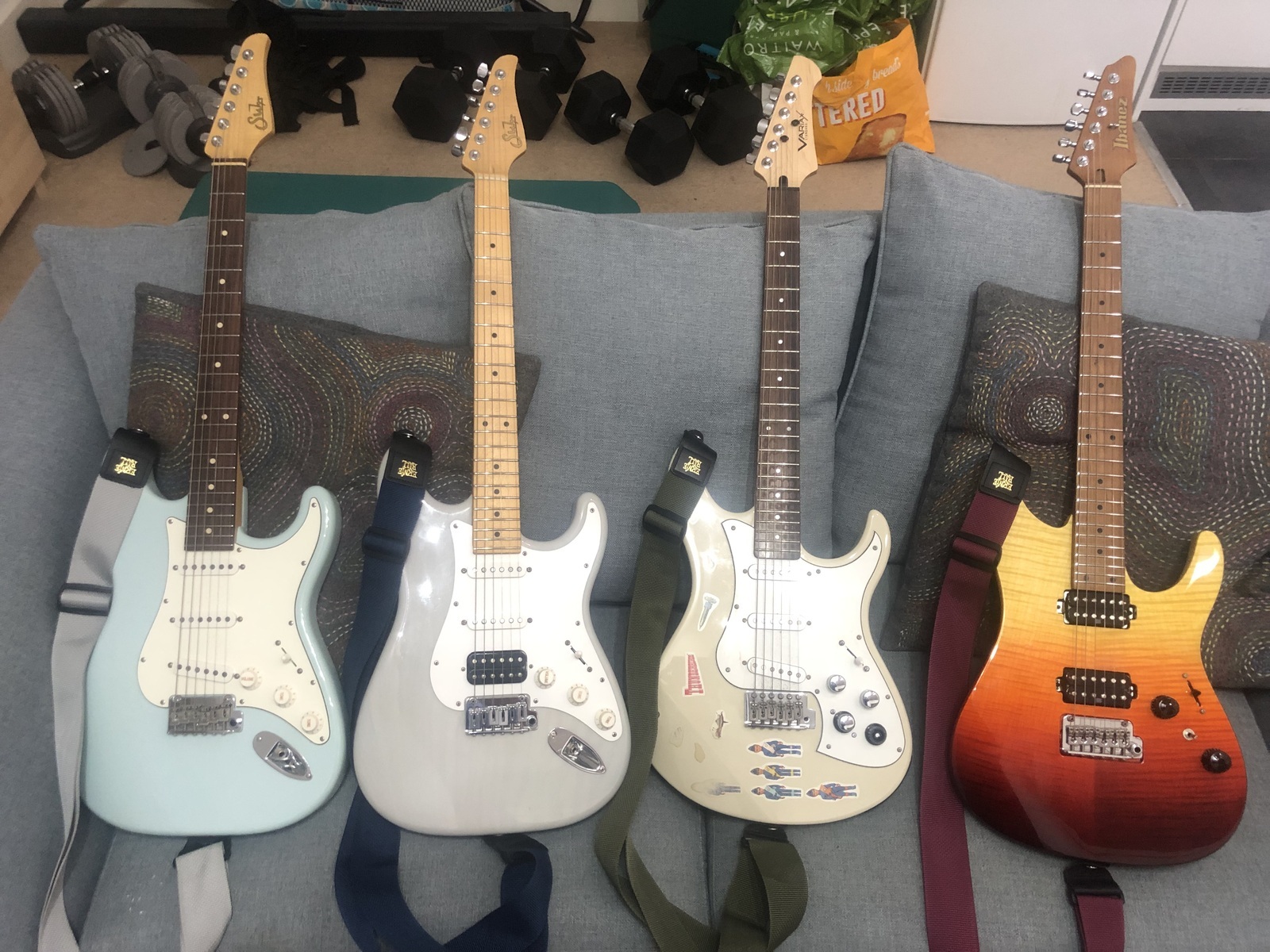 Suhr Music Gear Setup by robdowler featuring Suhr Classic Pro SSS, Suhr Classic S HSS, and Line 6 Variax Standard and 1 more piece of gear
