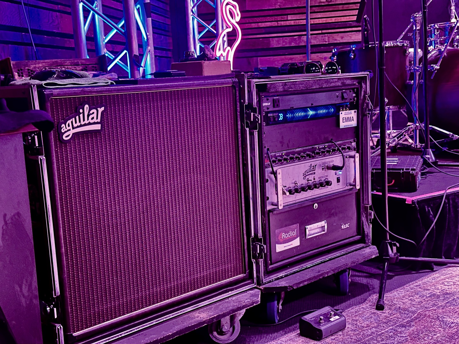Amp Rig by joey_rowlett featuring Aguilar DB 750, Aguilar DB212 2x12 Bass Cabinet, and DBX 266XL Compressor/Gate and 5 more pieces of gear