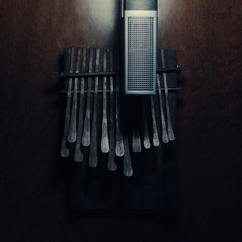 Photo of Mbira and more gear in a studio