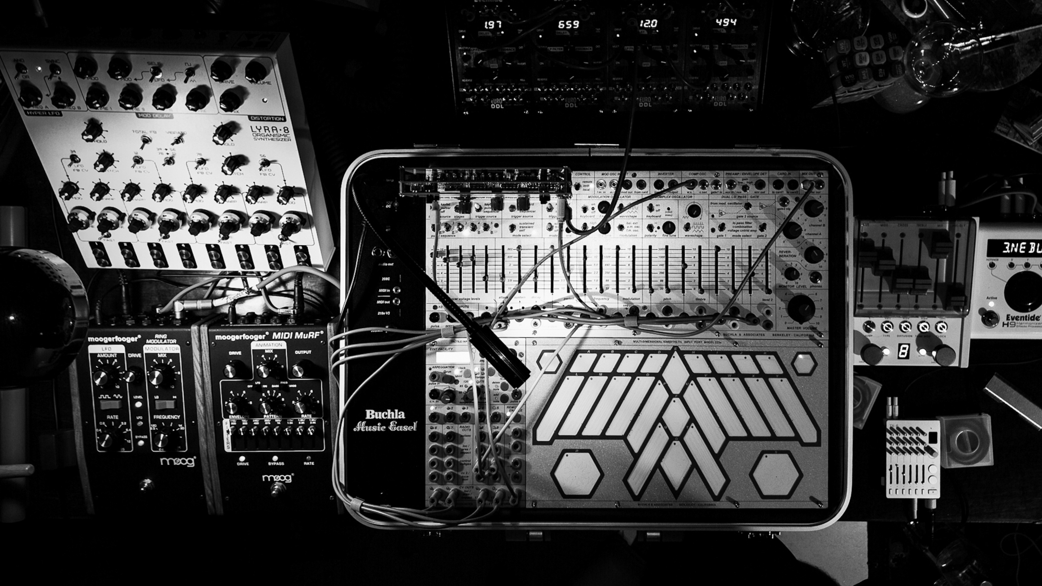 Electronic Studio Setup by renierra featuring Buchla Easel-K, Buchla 208c, and Eventide Euro DDL and 6 more pieces of gear