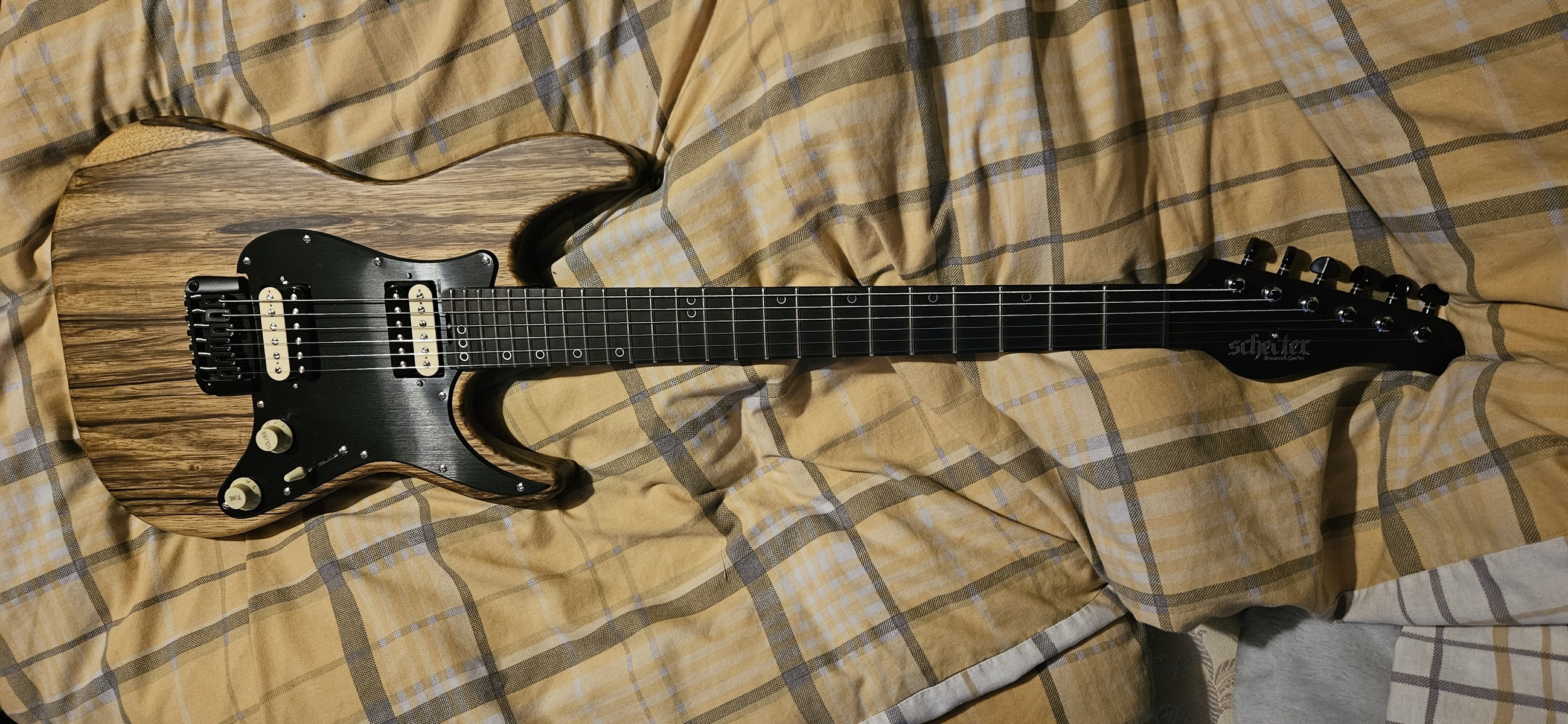 Music Gear Setup by ontheshouldersofgiants featuring Schecter Sun Valley Super Shredder Exotic HH Hardtail
