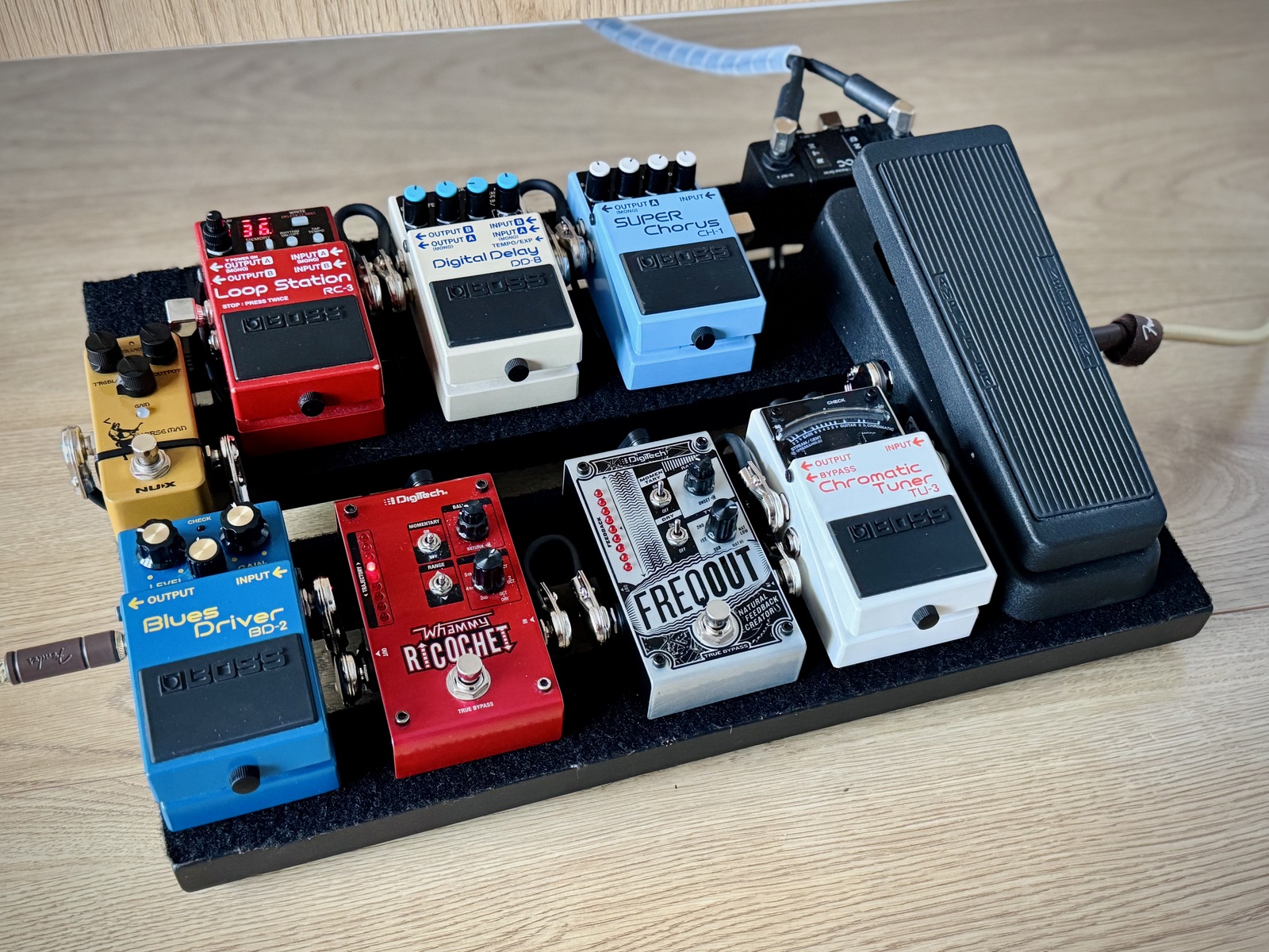 Boss Pedalboard by awiechcz featuring NUX NOD-1 Horseman, Boss RC-3 Loop Station, and Boss DD-8 Digital Delay and 8 more pieces of gear