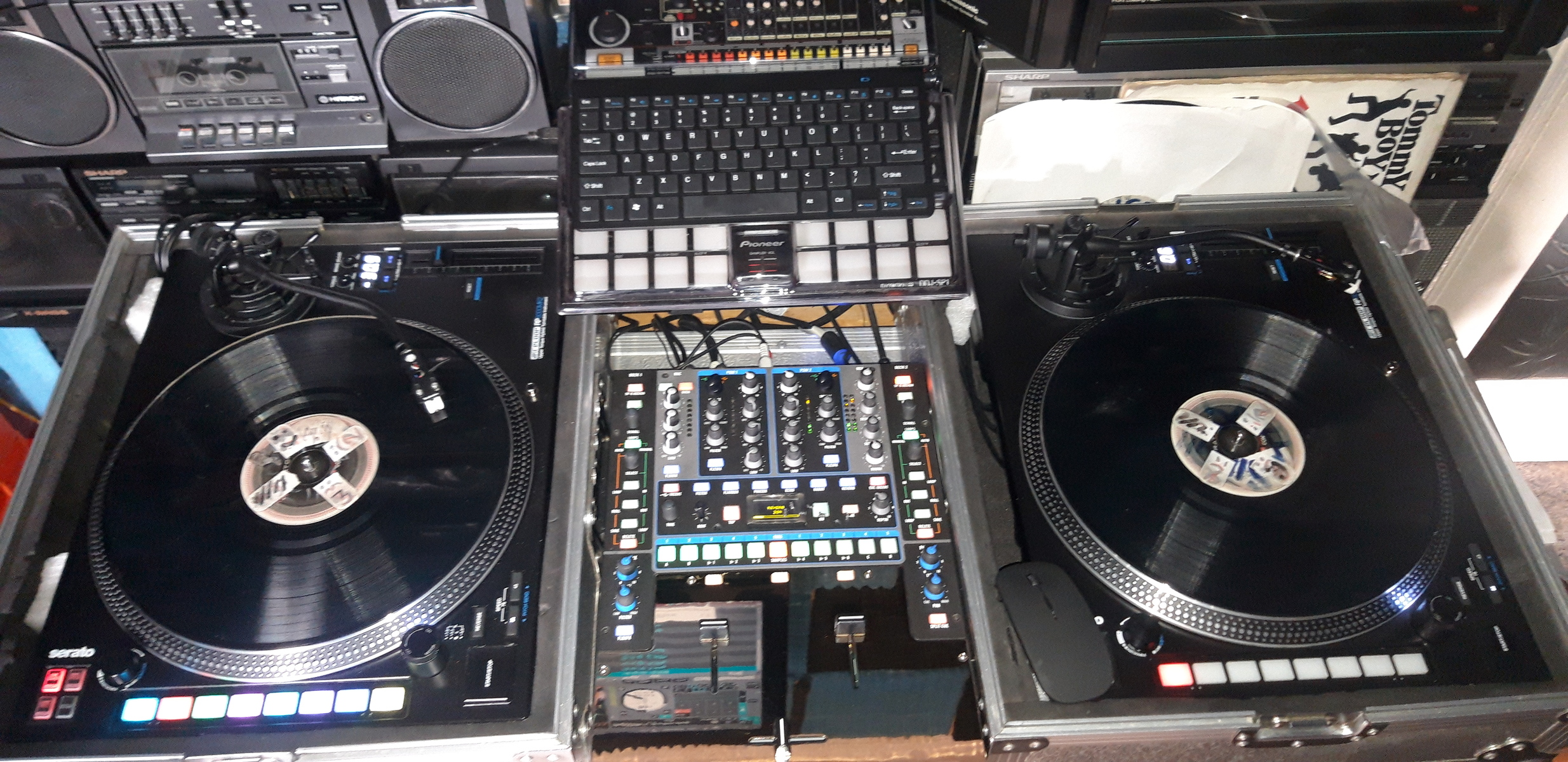 Electronic DJ Setup by turn_tables featuring Rane 62 Fatboy Slim Edition Mixer, Reloop RP-8000 MK2, and Pioneer DDJ-SP1