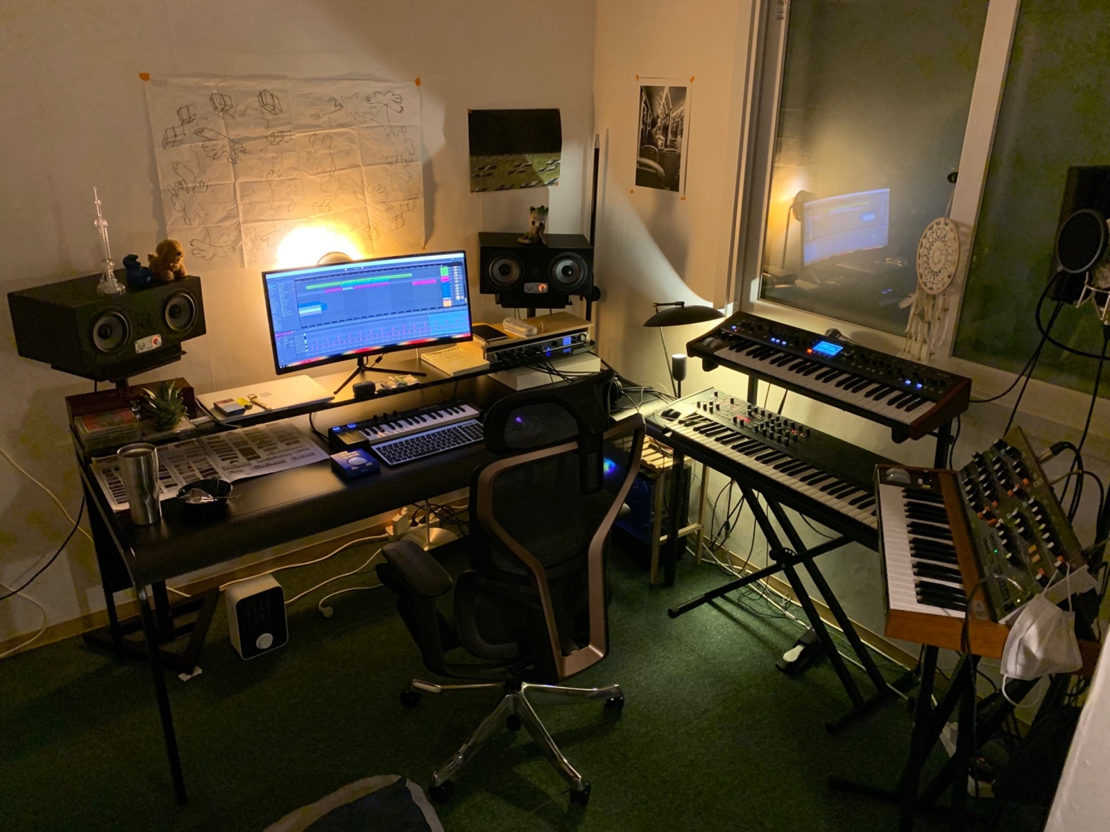 Electronic Synth Setup by micolas featuring RME Fireface UFX, EVE Audio sc305, and Behringer Swing and 5 more pieces of gear
