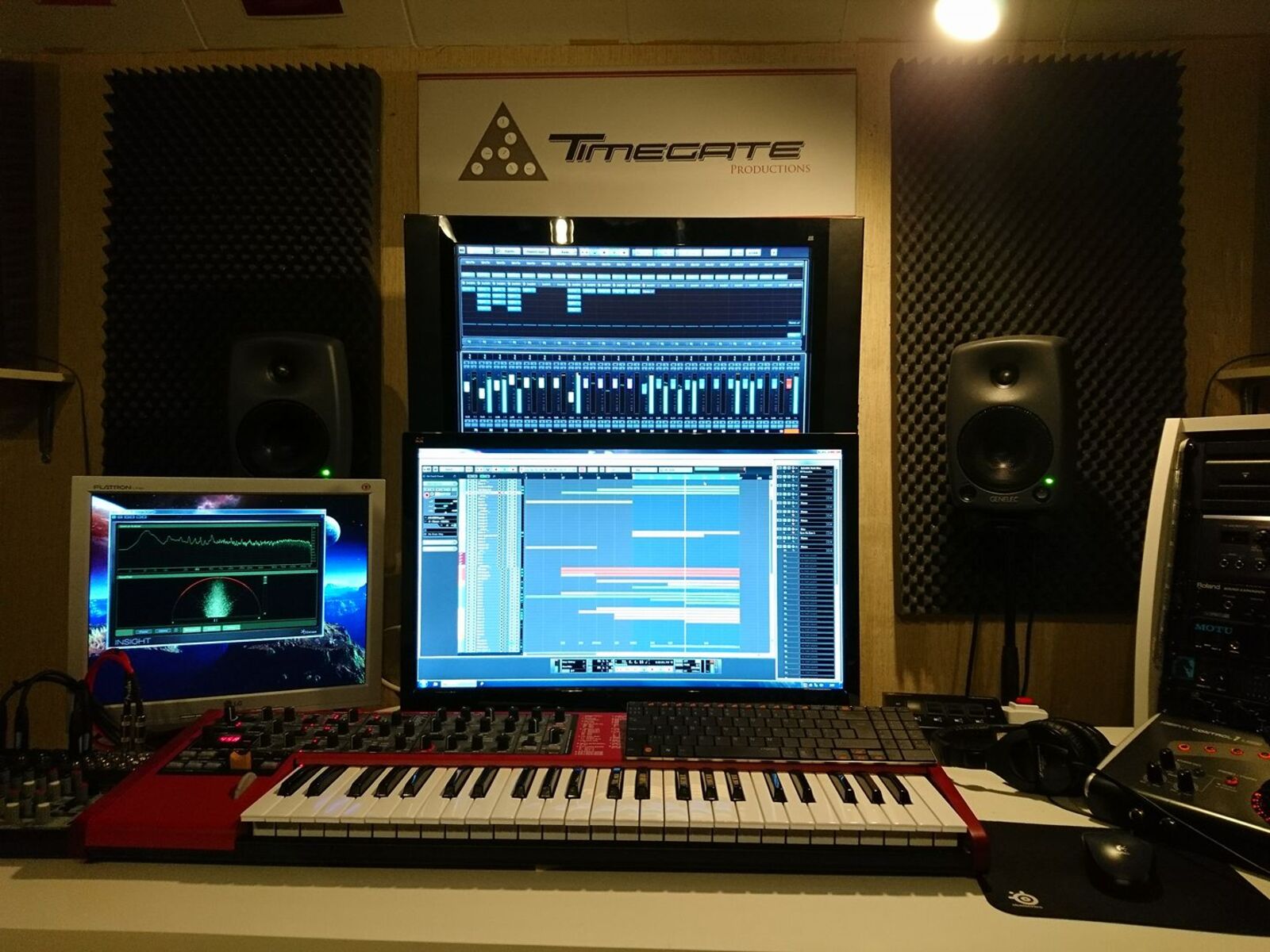 Electronic Studio Setup by maranaspacemarine featuring Clavia Nord Lead 4, Steinberg Cubase, and Genelec 8030B Bi-Amplified Studio Monitor