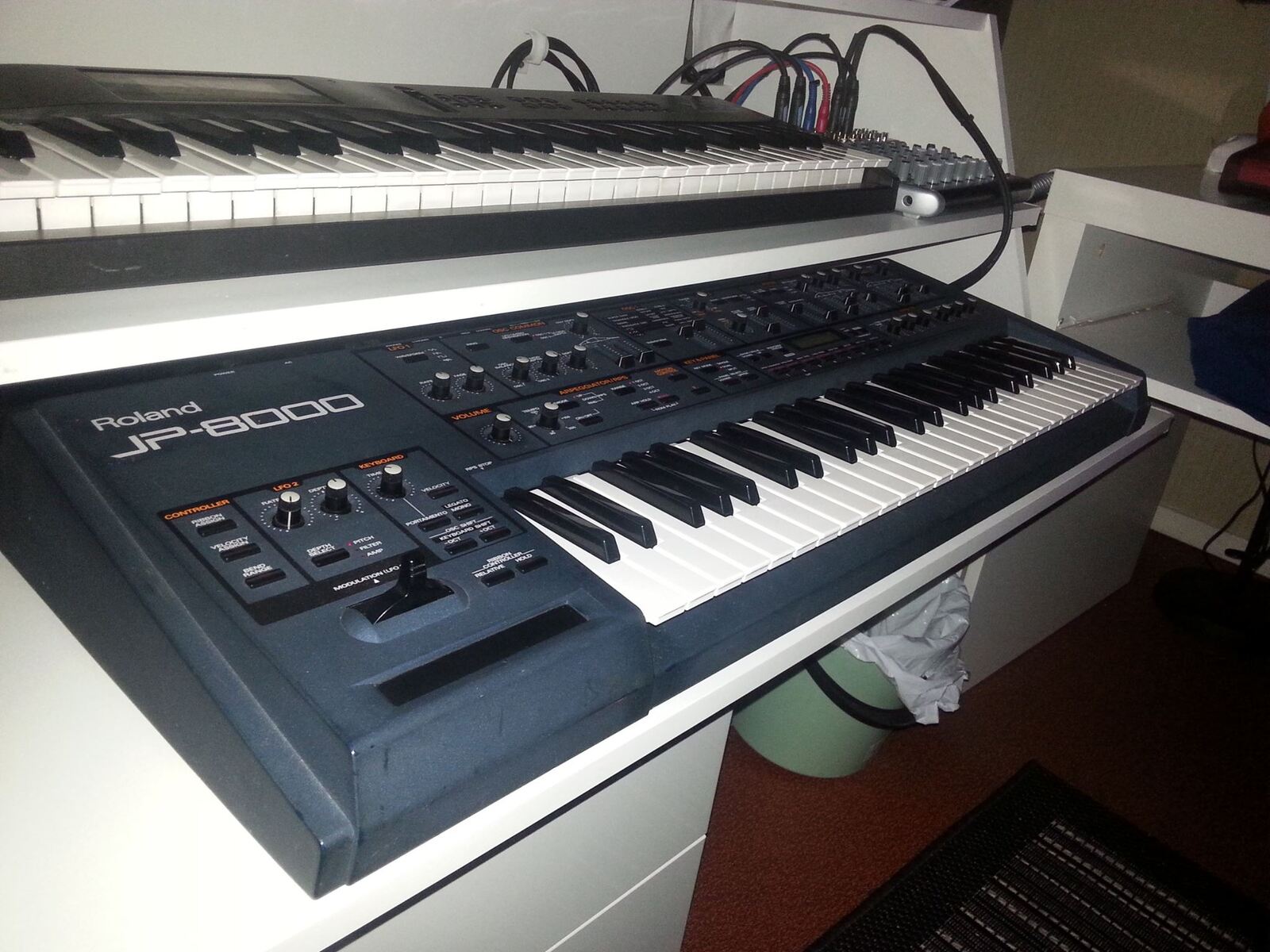 Electronic Studio Setup by maranaspacemarine featuring Roland JP-8000 Synthesizer