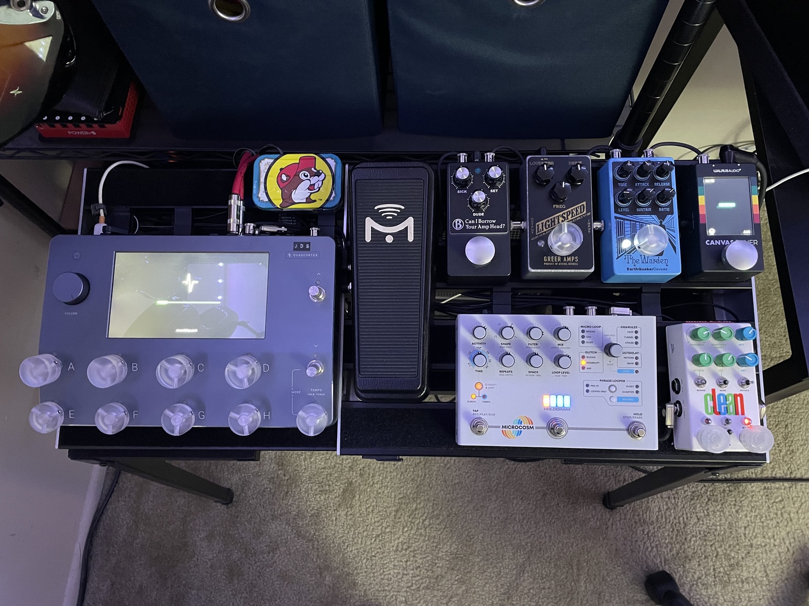 Metal Pedalboard by jdshamoun featuring Neural DSP Quad Cortex, Mission Engineering SP1-ND Neural DSP Quad Cortex Expression Pedal, and Hologram Electronics Microcosm and 6 more pieces of gear