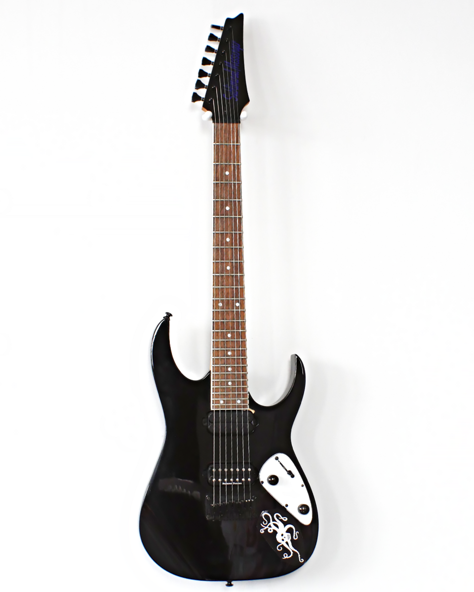 Metal Music Gear Setup by thelibraryisonfire featuring Ibanez RG7321, Seymour Duncan Custom 5 Alnico, and Hipshot Tuners