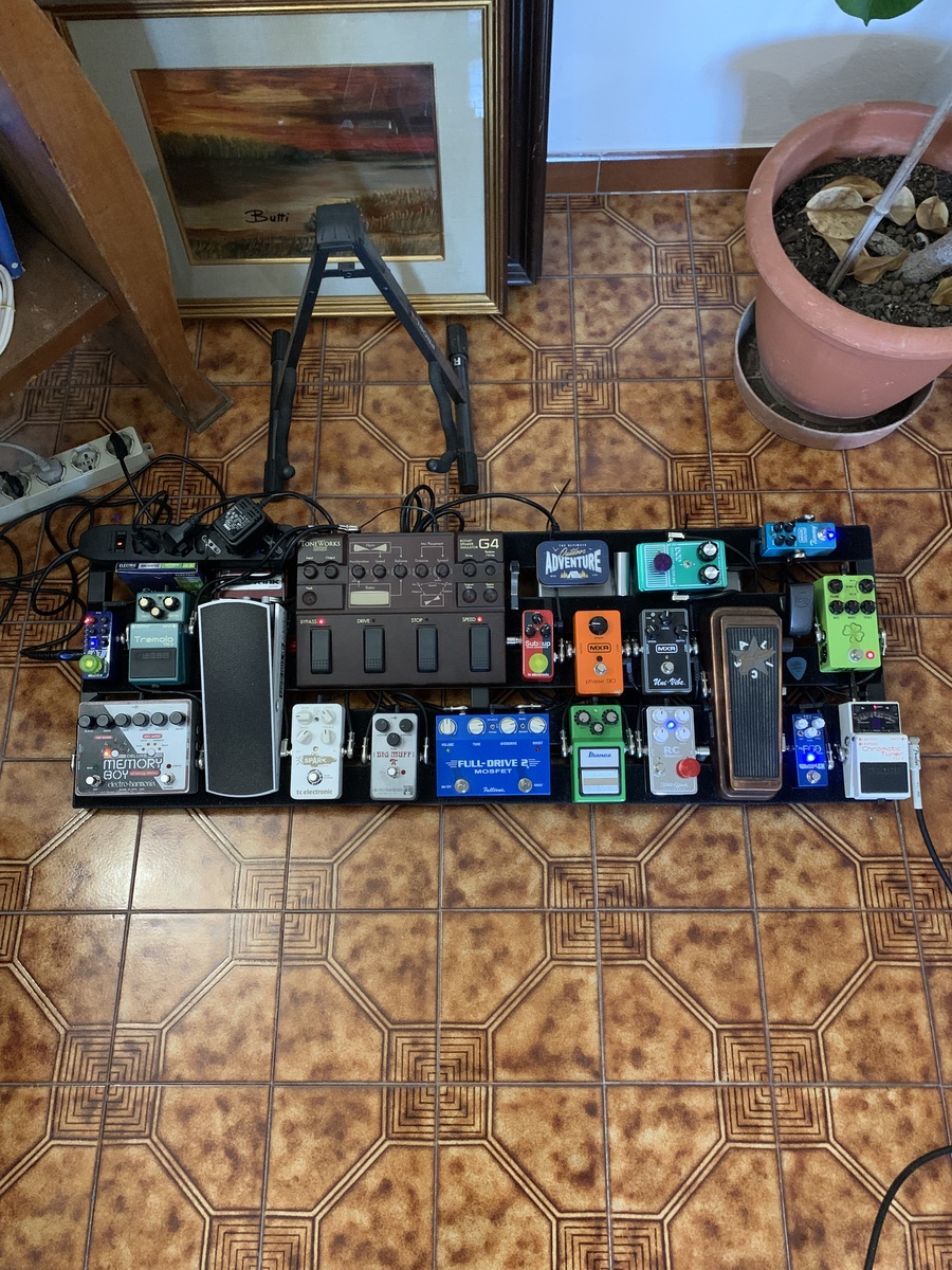 Pedalboard by alessandrovai featuring PedalTrain Terra 42, Boss TU-2 Chromatic Tuner, and JHS Clover and 24 more pieces of gear