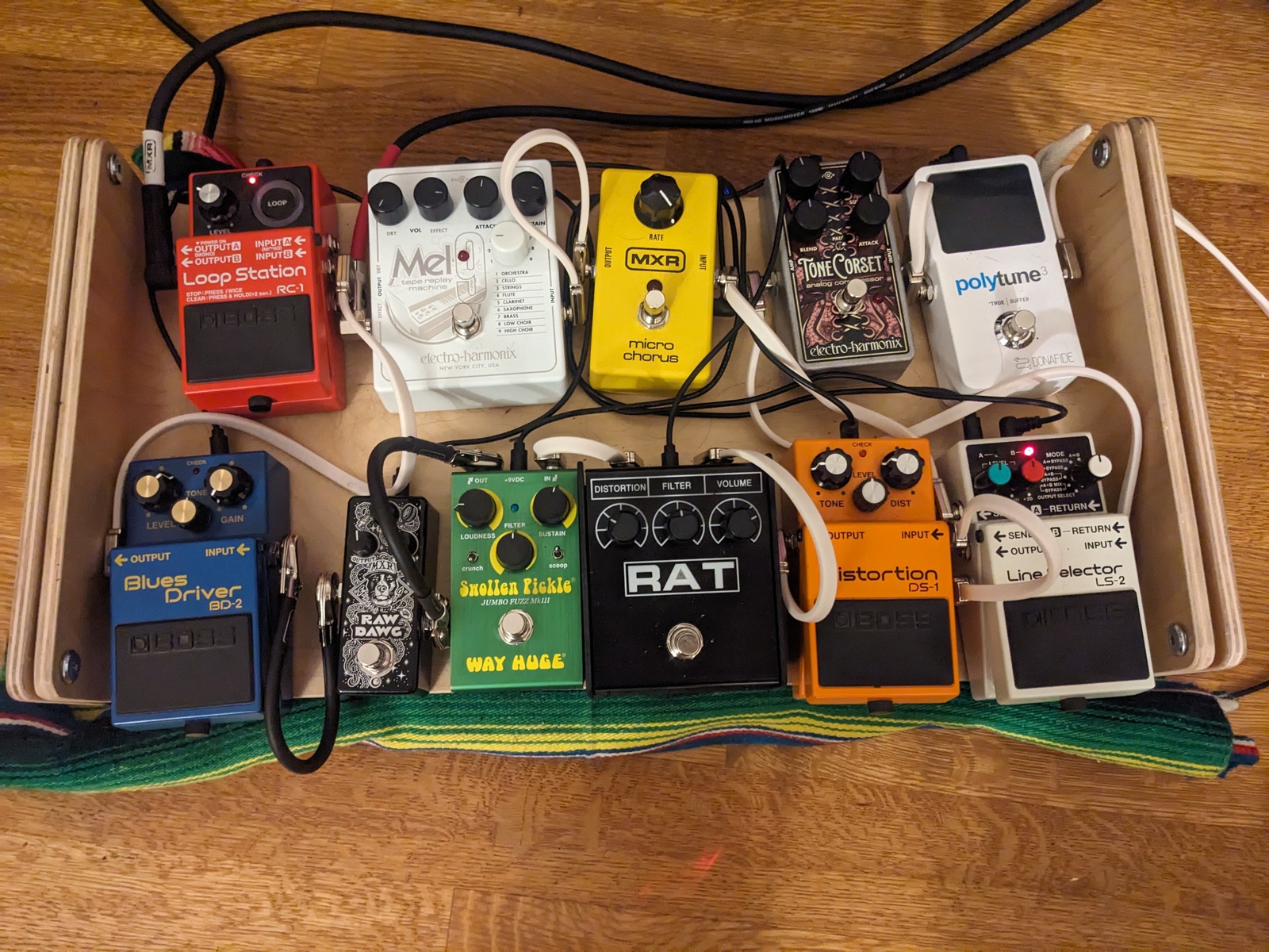 Pedalboard by the_flea56 featuring Boss RC-1 Loop Station, Electro-Harmonix Mel9 Tape Replay Machine, and MXR Micro Chorus M148 and 9 more pieces of gear