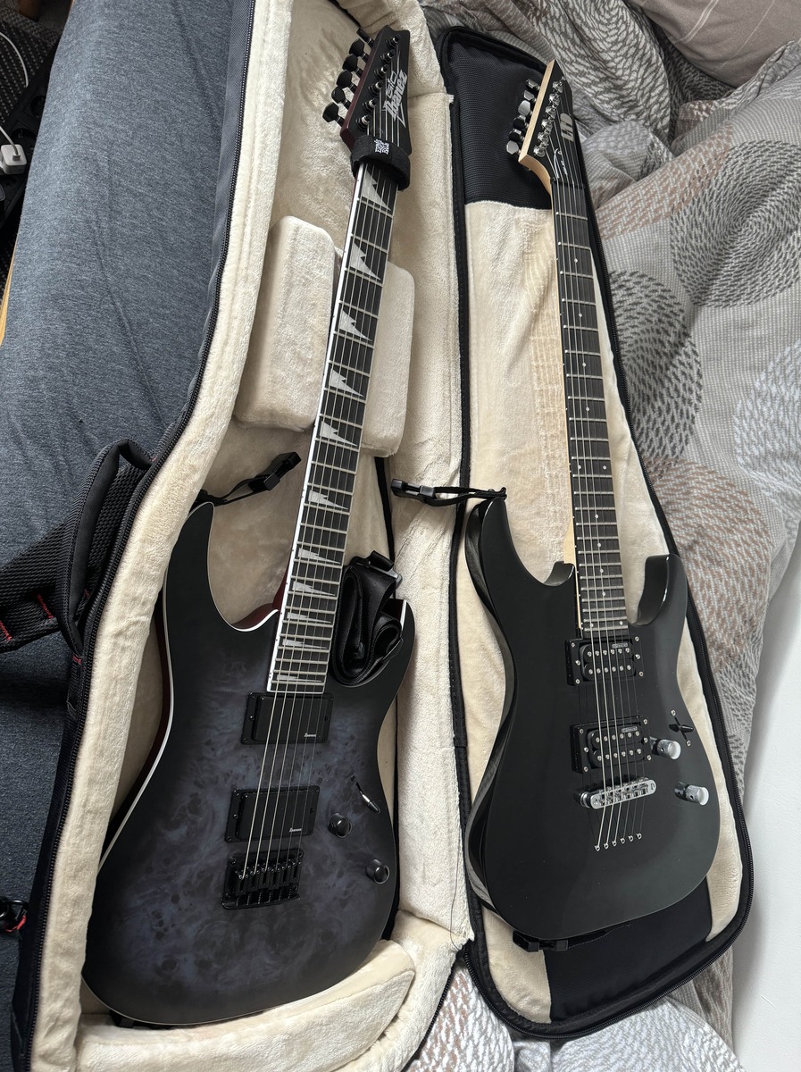 Metal Music Gear Setup by kamiguitar featuring LTD MH-10, Ibanez GRG121PAR, and Gator G-PG E-Guitar Gig Bag (Pro-Go Series) and 1 more piece of gear