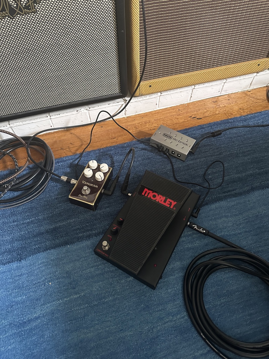 Blues Studio Setup by edgedancer featuring Morley Steve Vai Bad Horsie 2 Contour Wah Pedal, Vemuram Jan Ray, and MXR DC Brick™ Power Supply – M237
