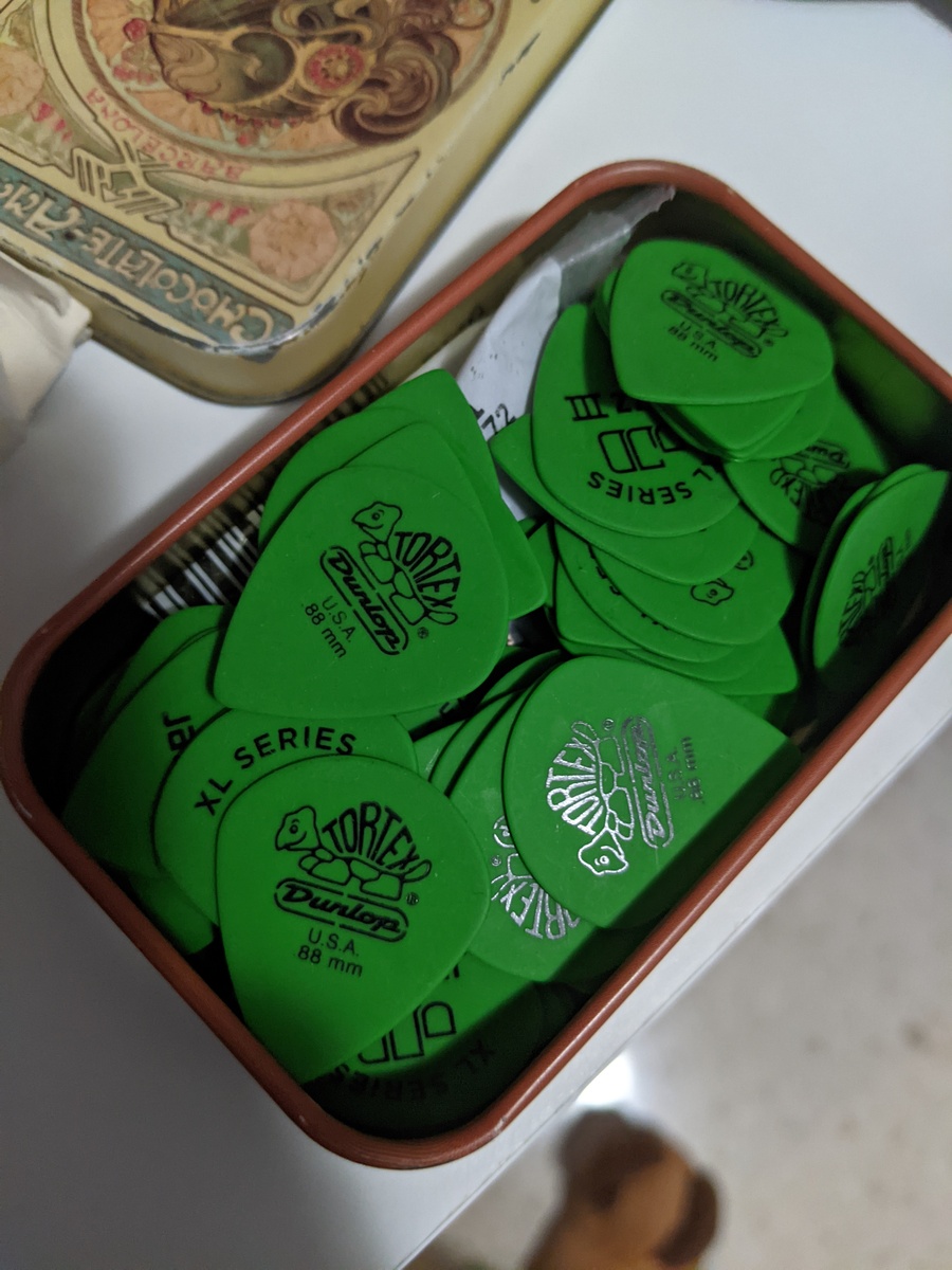Music Gear Setup by marcoiv featuring Dunlop Tortex Jazz III Guitar Picks Medium - 0.88mm Green
