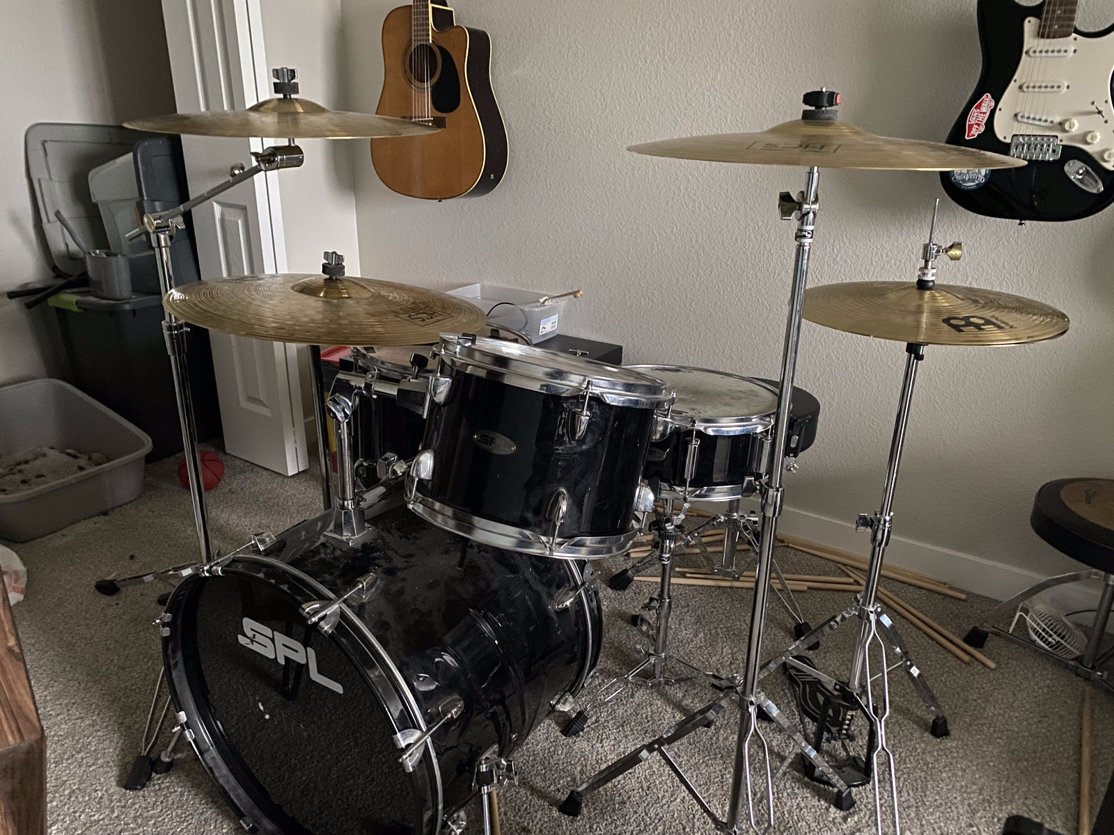 Meinl Drum Kit by milo_calderon featuring Meinl HCS 16" Crash Cymbal, Meinl Cymbals 18" HCS Crash, and Meinl 14" HCS Hi-Hats and 3 more pieces of gear