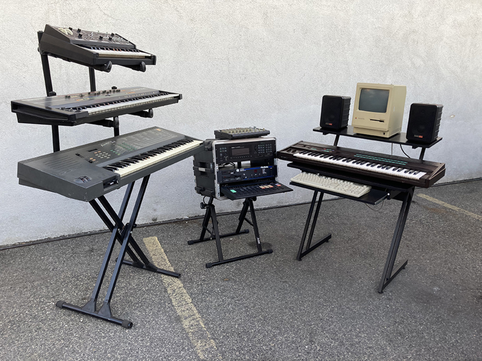 Electronic Synth Setup by deepsignalstudios featuring Moog Rogue, Roland Juno-106, and E-mu Emax and 5 more pieces of gear