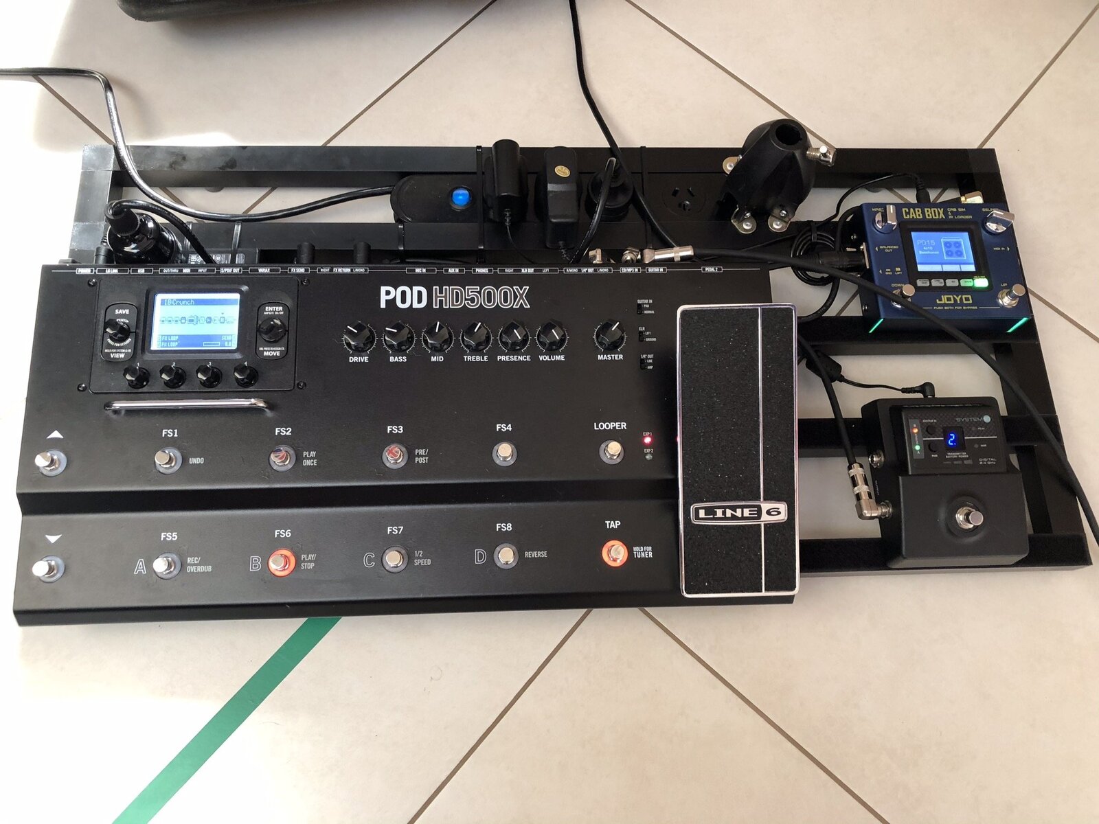 Metal Pedalboard by peter_ozahl featuring Line 6 POD HD500X